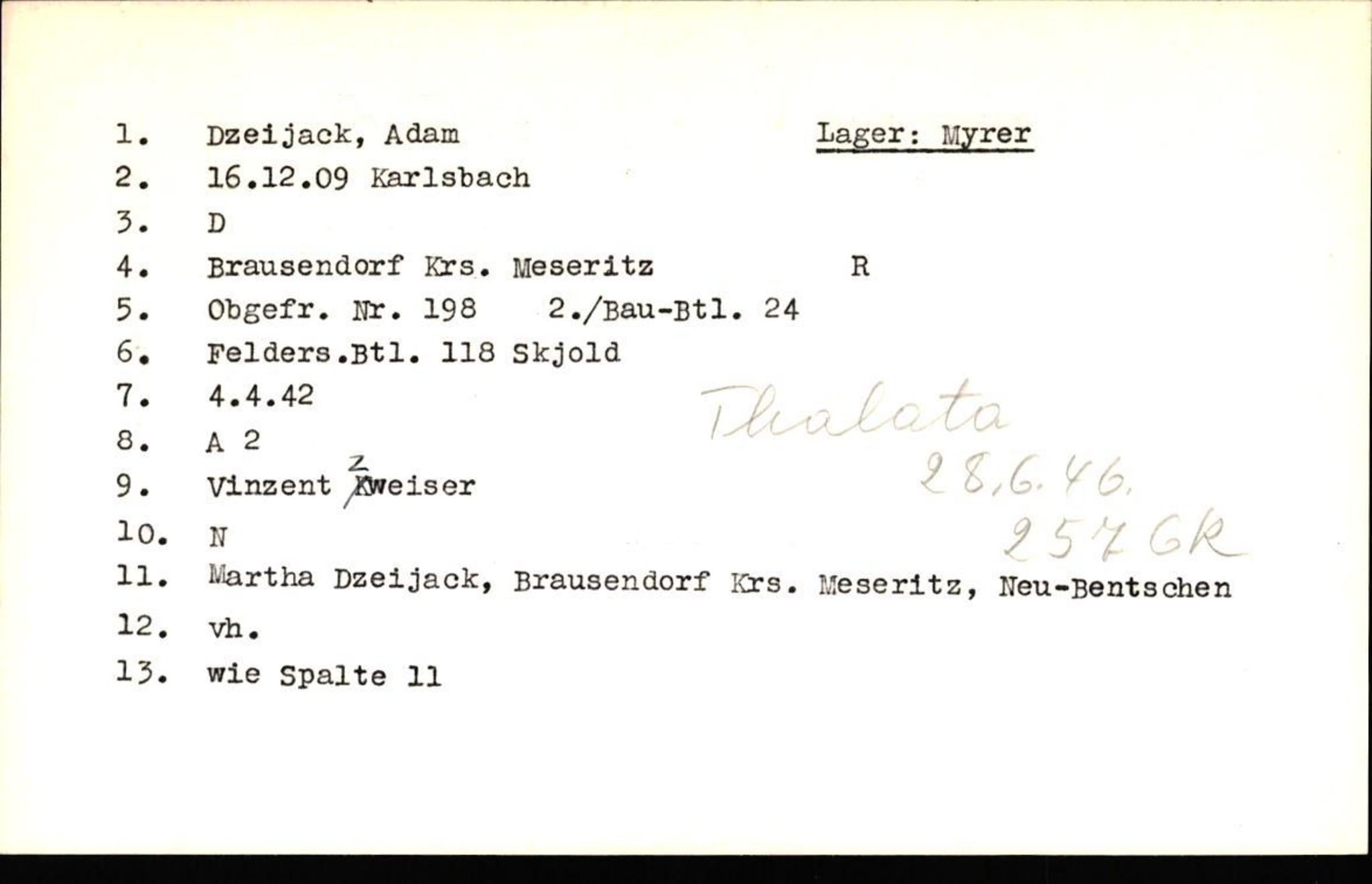 Hjemsendte tyskere , AV/RA-RAFA-6487/D/Db/L0009: Dethoff-Erfurth, 1945-1947, p. 653