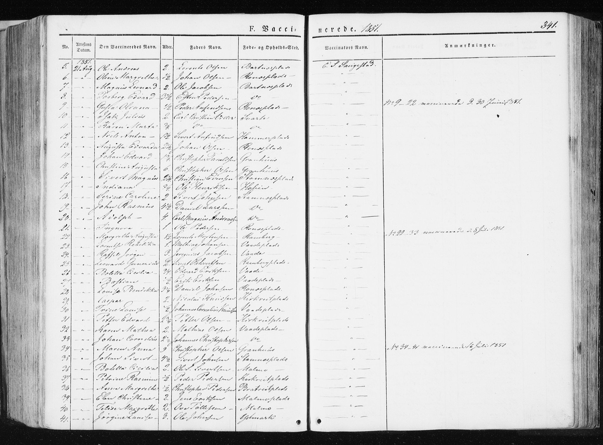 Ministerialprotokoller, klokkerbøker og fødselsregistre - Nord-Trøndelag, SAT/A-1458/741/L0393: Parish register (official) no. 741A07, 1849-1863, p. 341