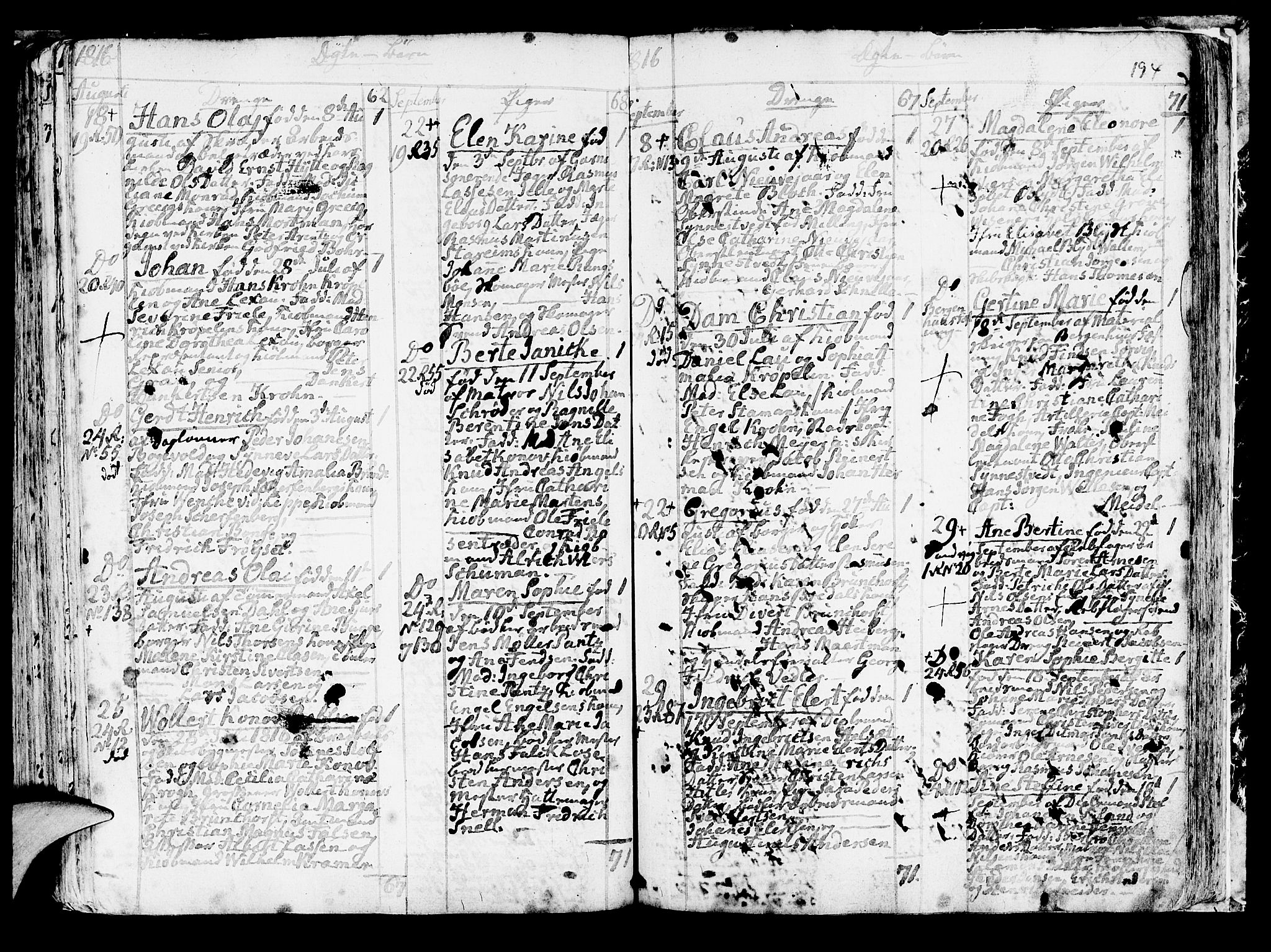 Korskirken sokneprestembete, AV/SAB-A-76101/H/Haa/L0006: Parish register (official) no. A 6, 1790-1820, p. 194