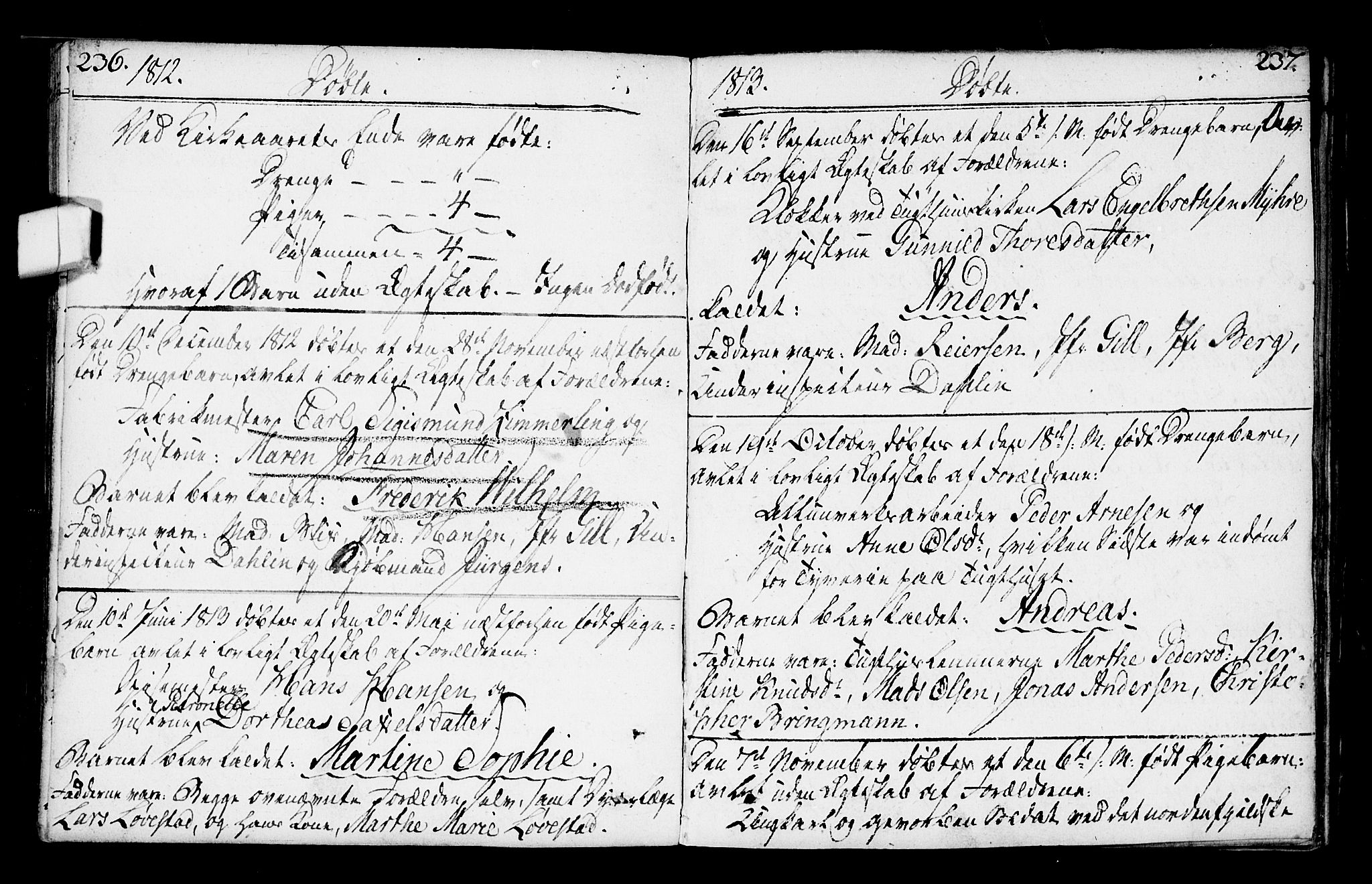 Kristiania tukthusprest Kirkebøker, SAO/A-10881/F/Fa/L0001: Parish register (official) no. 1, 1758-1828, p. 236-237
