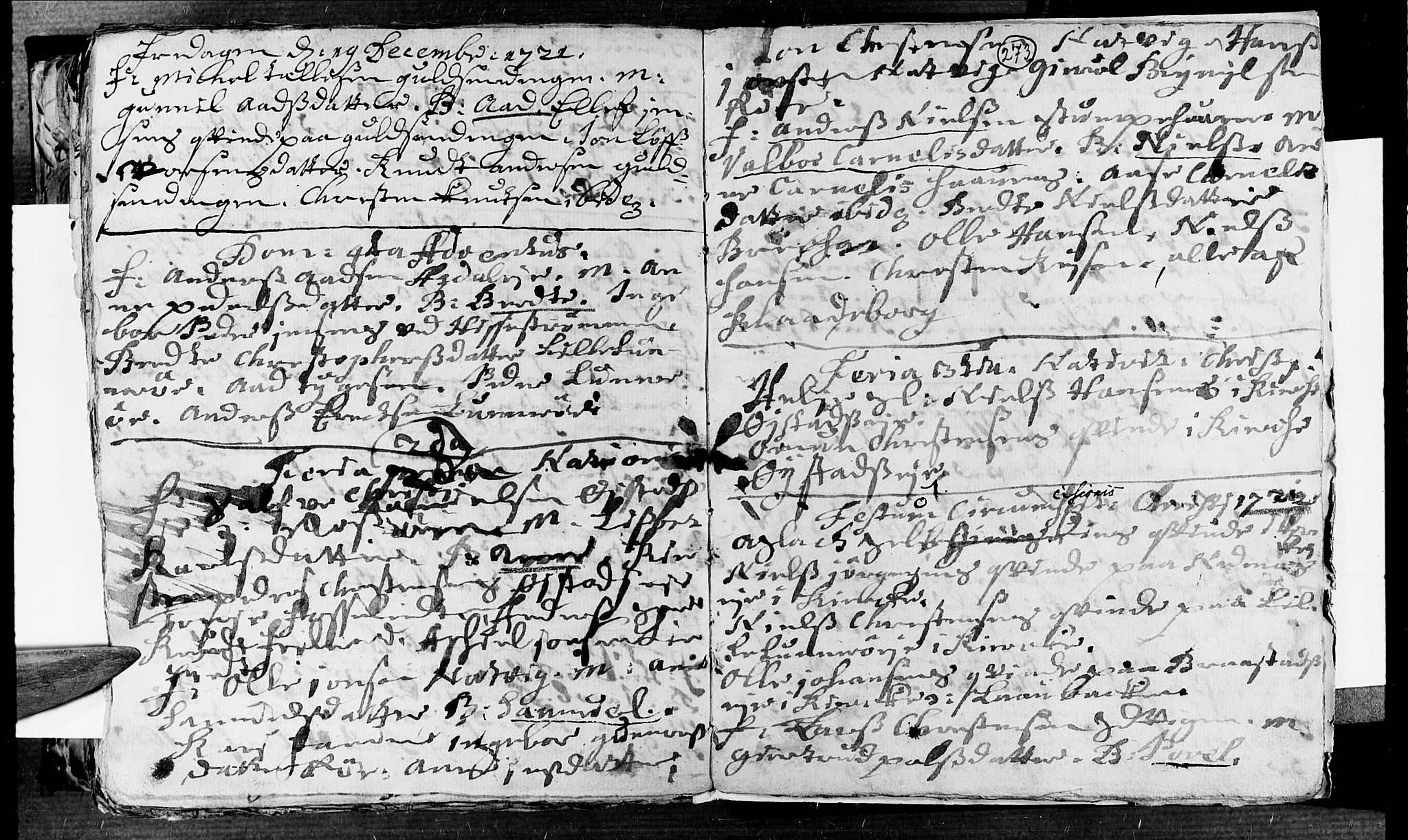 Øyestad sokneprestkontor, AV/SAK-1111-0049/F/Fa/L0002: Parish register (official) no. A 2, 1692-1722, p. 273