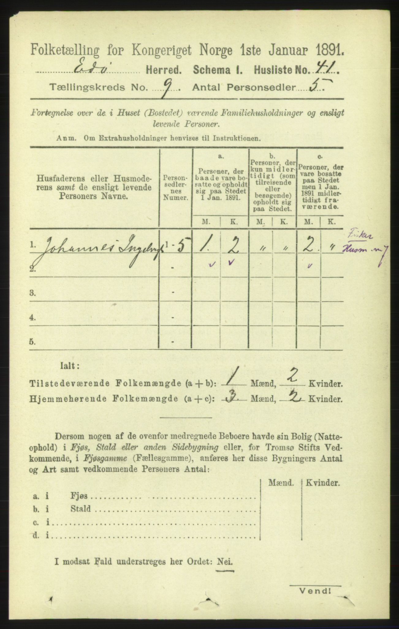 RA, 1891 census for 1573 Edøy, 1891, p. 2309