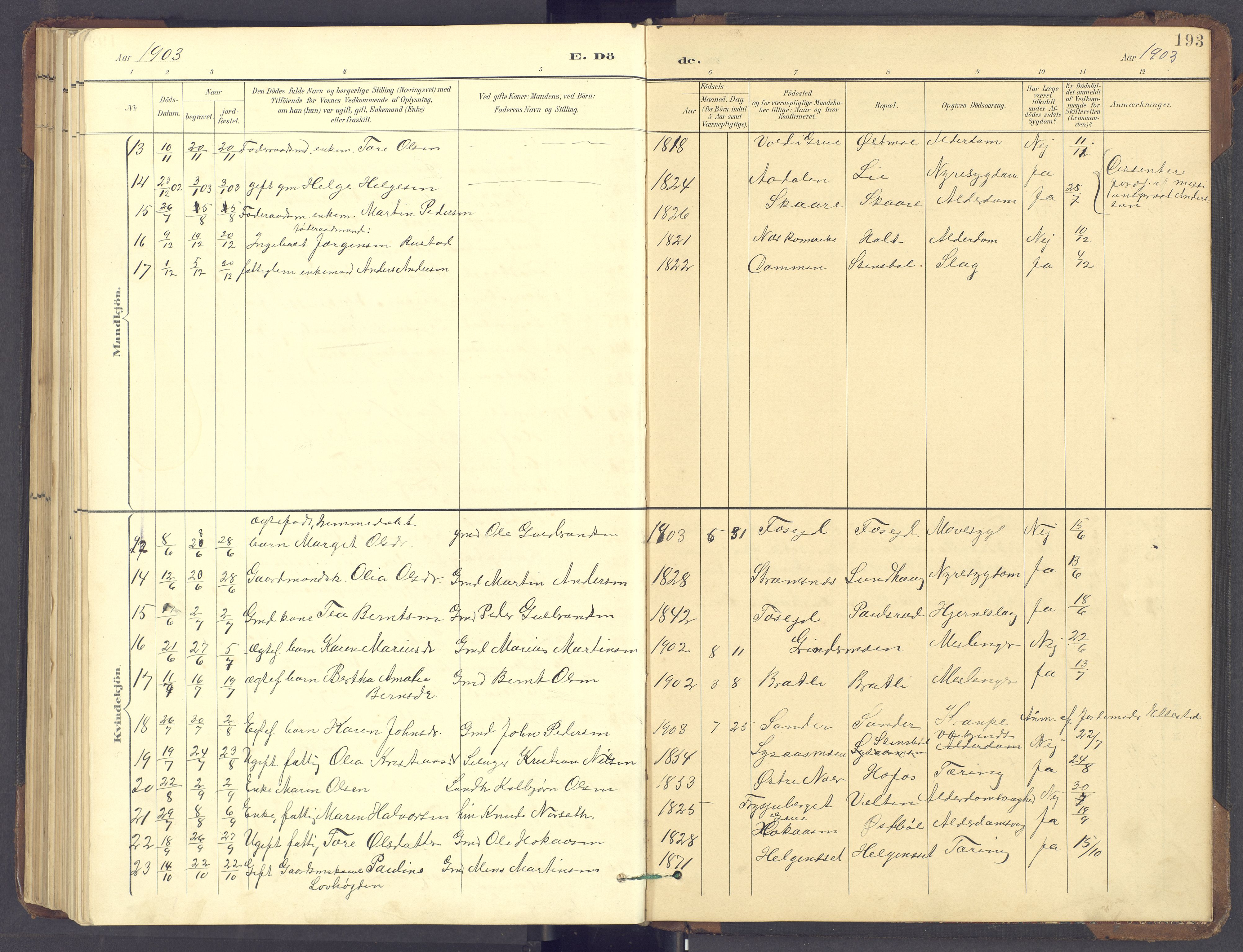 Brandval prestekontor, SAH/PREST-034/H/Ha/Hab/L0002: Parish register (copy) no. 2, 1895-1904, p. 193