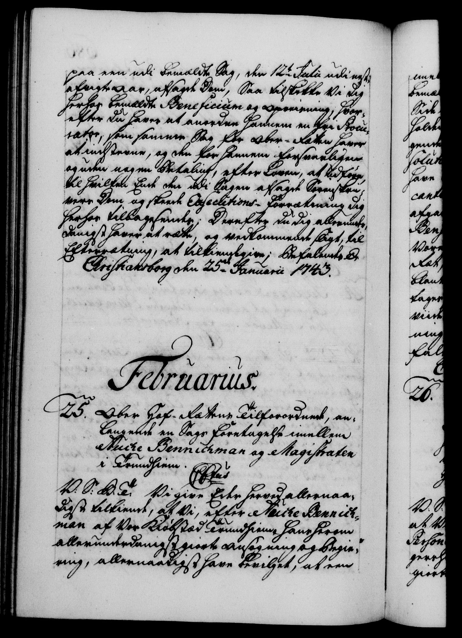 Danske Kanselli 1572-1799, AV/RA-EA-3023/F/Fc/Fca/Fcab/L0029: Norske tegnelser, 1741-1743, p. 686b