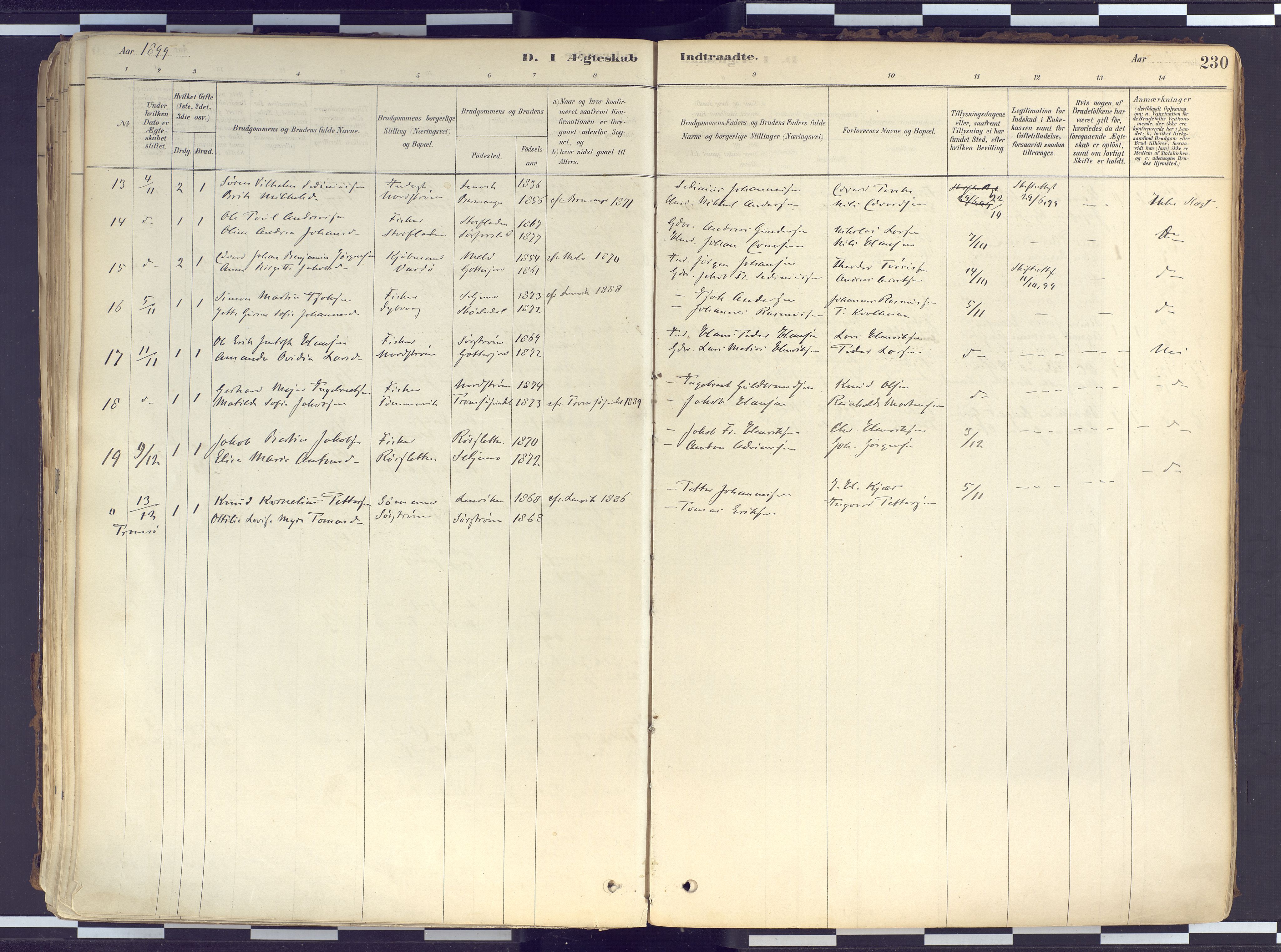 Tranøy sokneprestkontor, AV/SATØ-S-1313/I/Ia/Iaa/L0010kirke: Parish register (official) no. 10, 1878-1904, p. 230