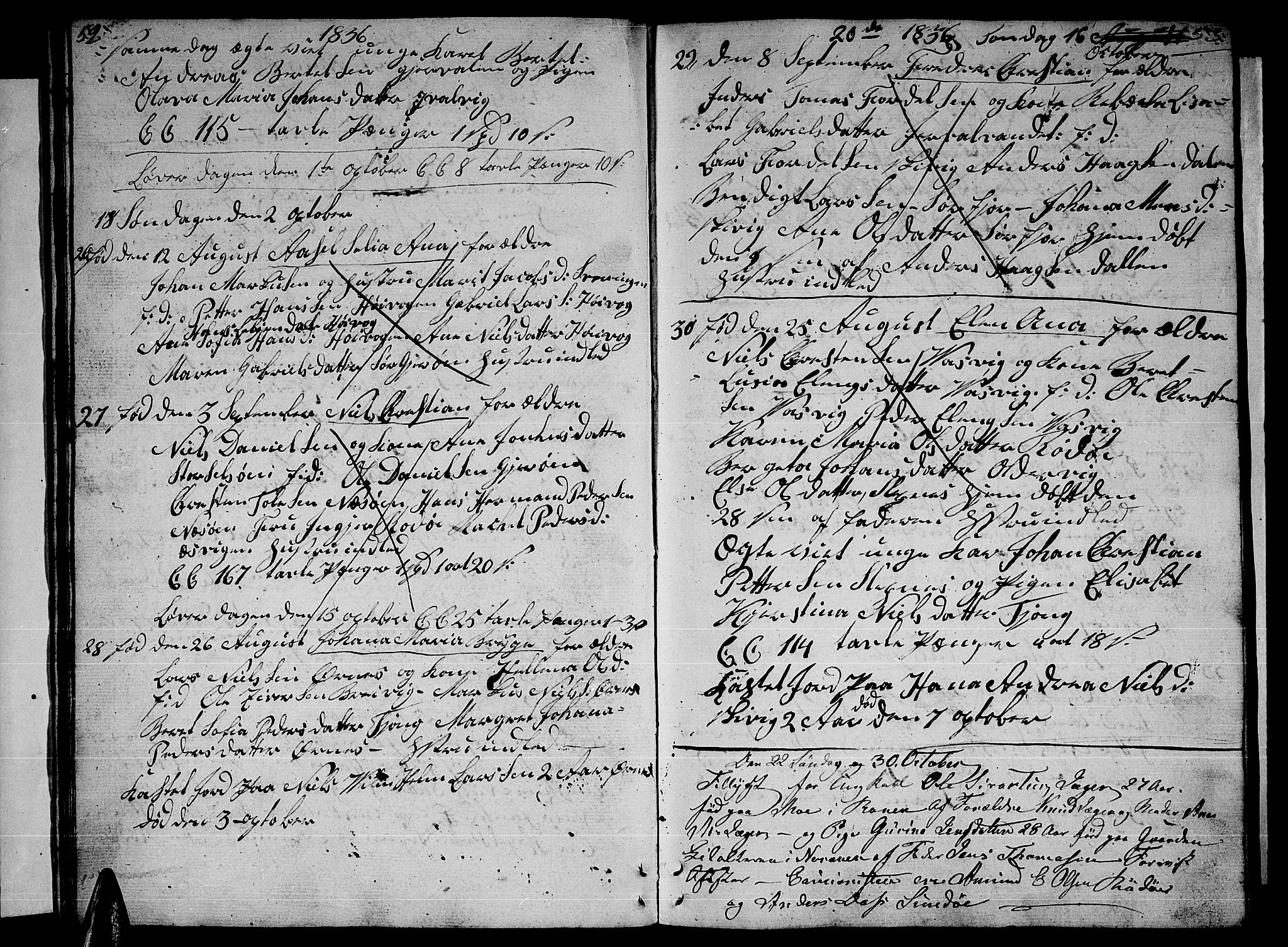 Ministerialprotokoller, klokkerbøker og fødselsregistre - Nordland, AV/SAT-A-1459/841/L0618: Parish register (copy) no. 841C02, 1833-1855, p. 52-53