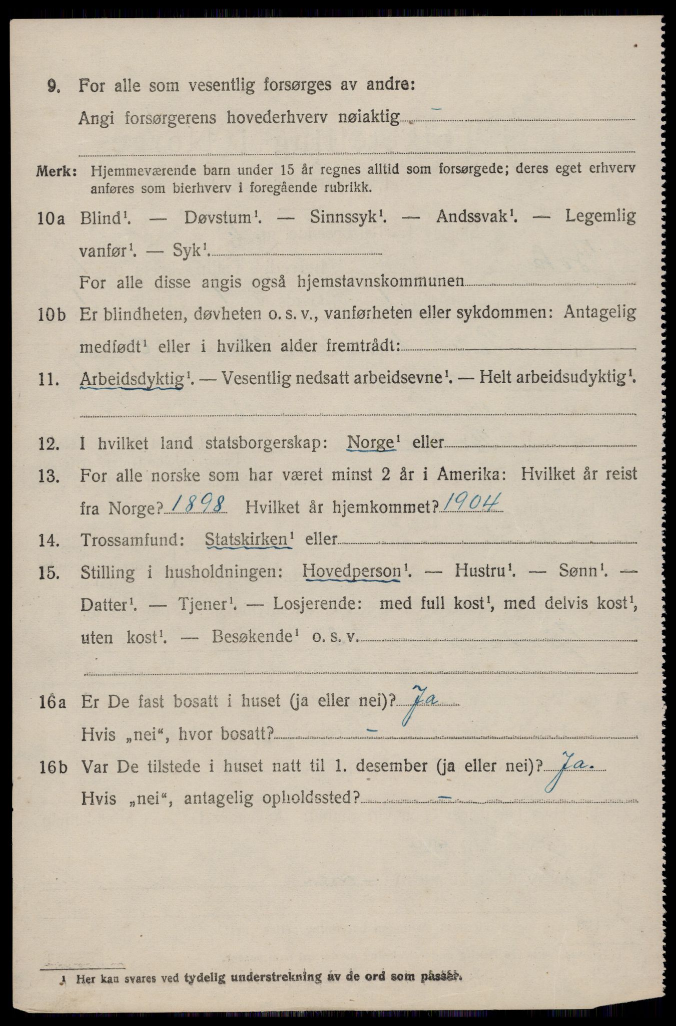 SAST, 1920 census for Bokn, 1920, p. 343