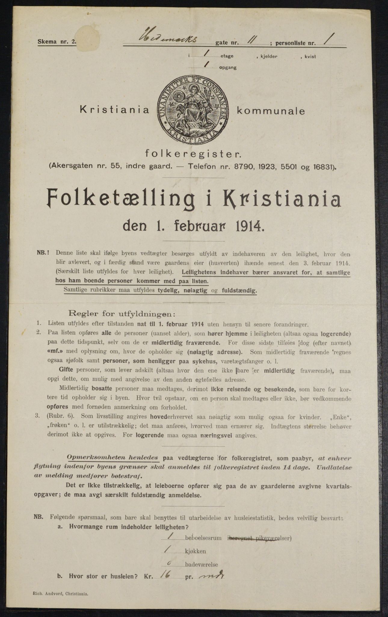 OBA, Municipal Census 1914 for Kristiania, 1914, p. 35981