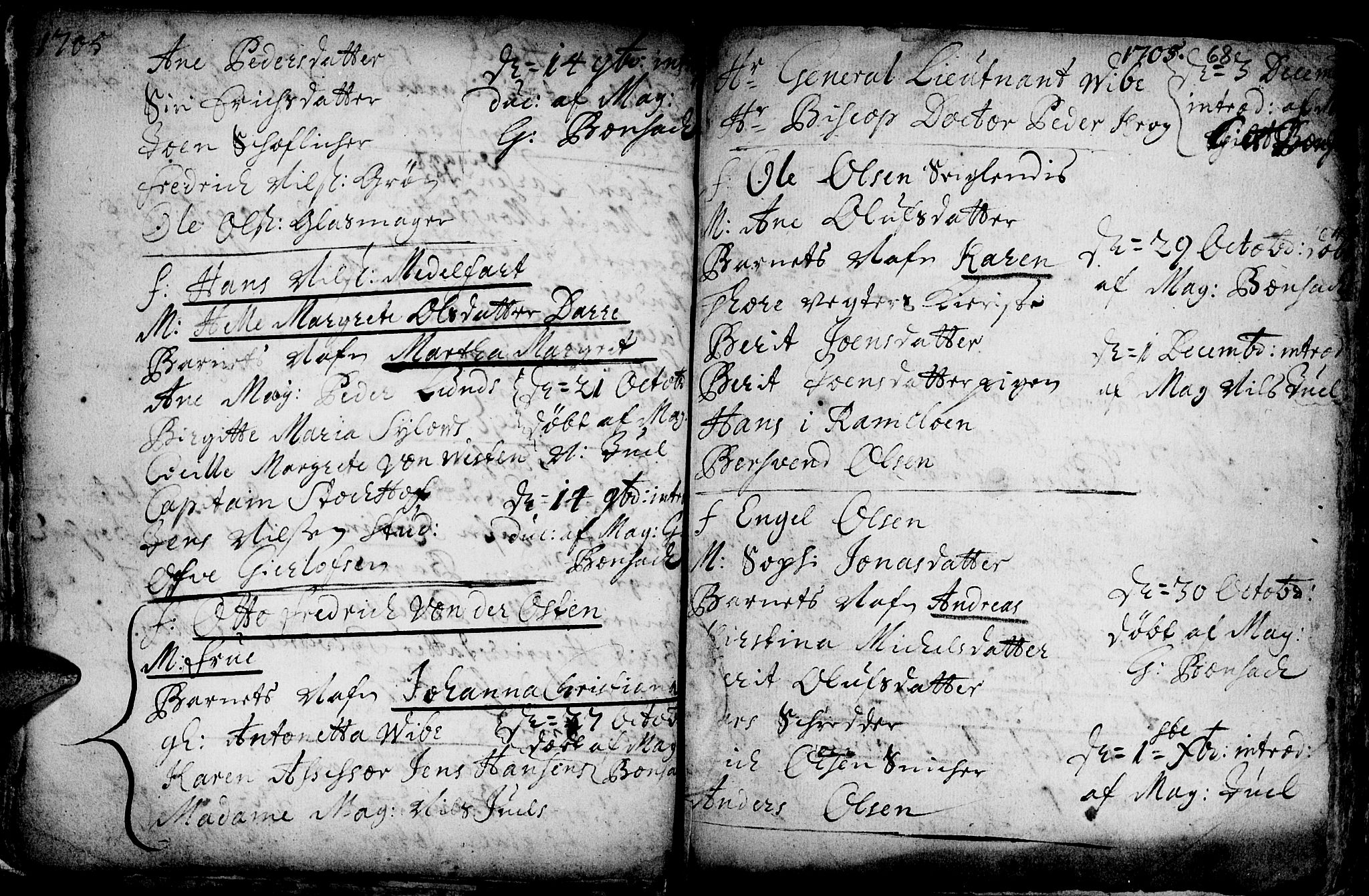 Ministerialprotokoller, klokkerbøker og fødselsregistre - Sør-Trøndelag, SAT/A-1456/601/L0034: Parish register (official) no. 601A02, 1702-1714, p. 68