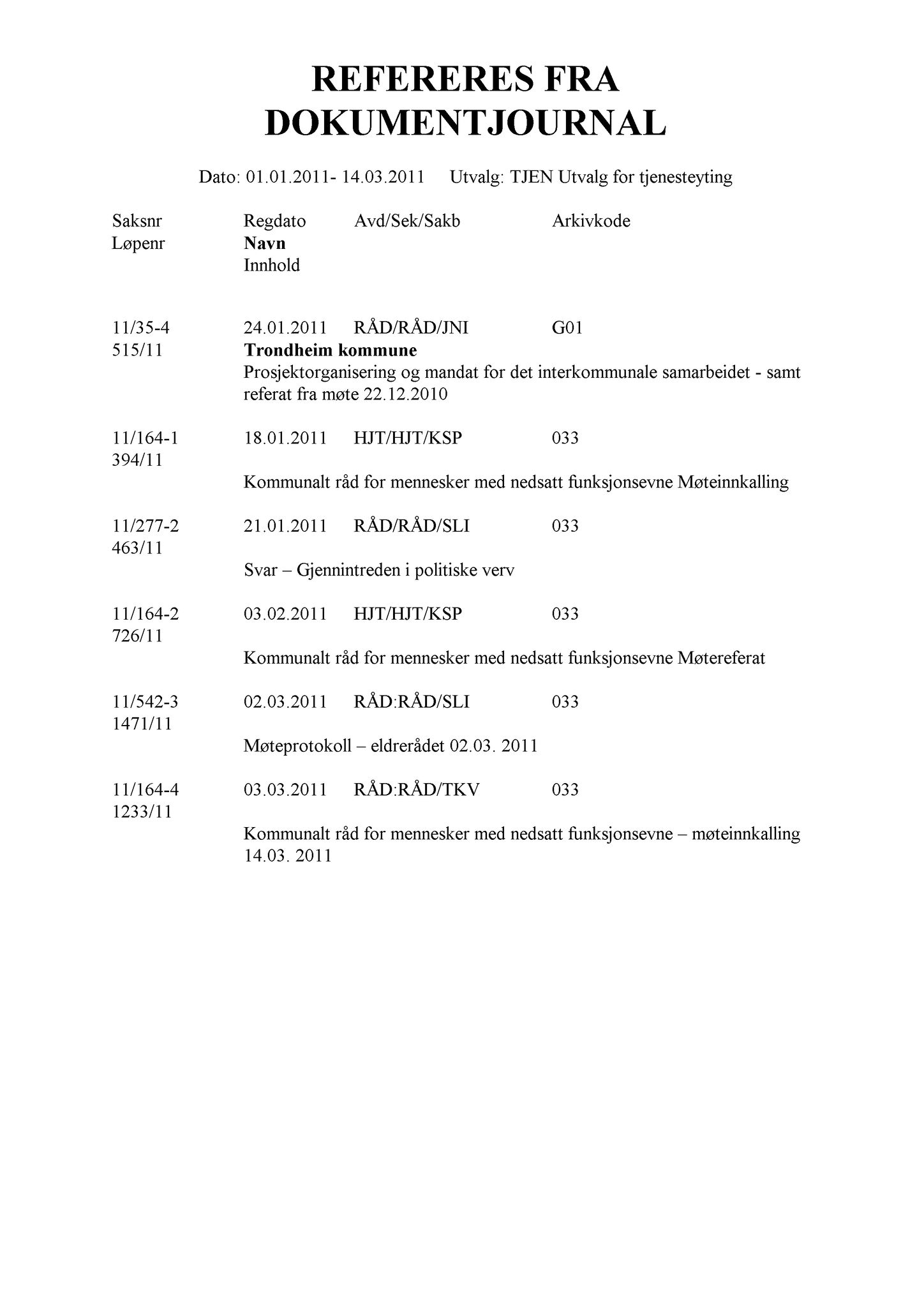 Klæbu Kommune, TRKO/KK/14-UTY/L004: Utvalg for tjenesteyting - Møtedokumenter, 2011, p. 61