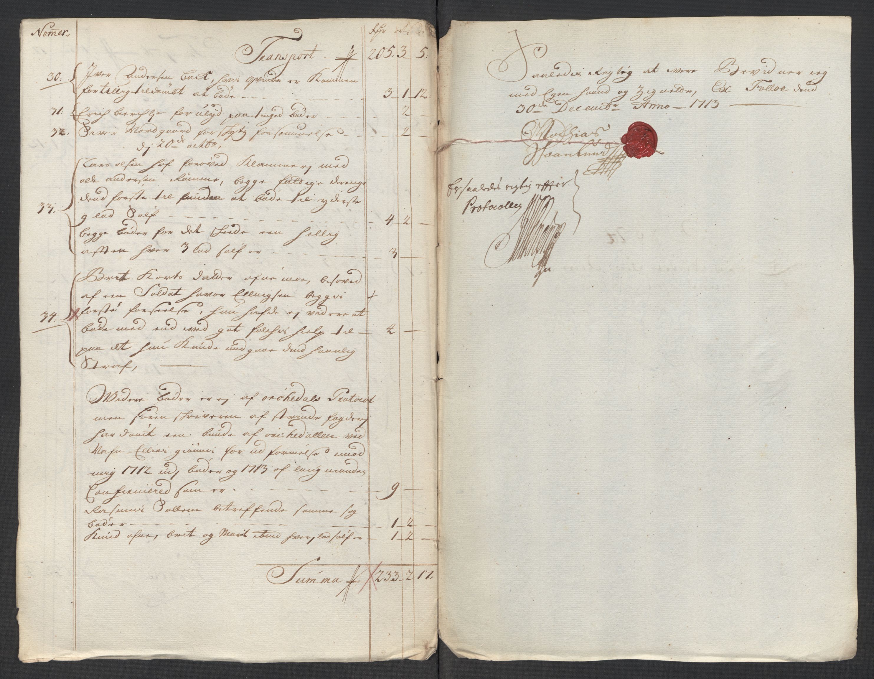 Rentekammeret inntil 1814, Reviderte regnskaper, Fogderegnskap, AV/RA-EA-4092/R60/L3964: Fogderegnskap Orkdal og Gauldal, 1713, p. 228