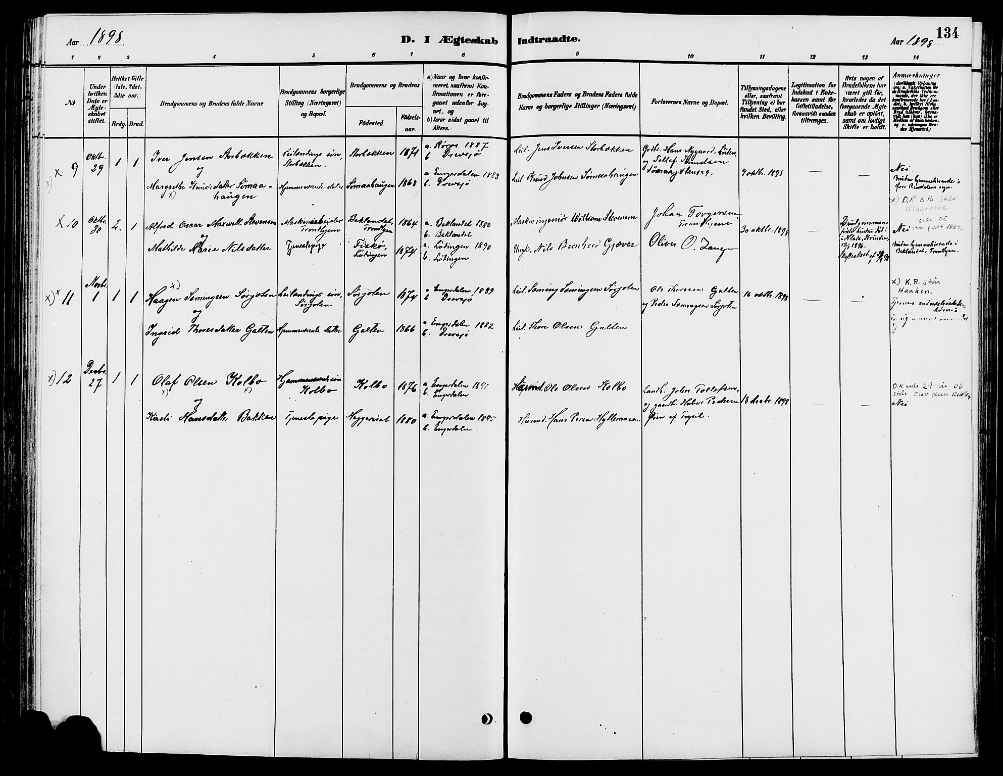 Engerdal prestekontor, AV/SAH-PREST-048/H/Ha/Haa/L0001: Parish register (official) no. 1, 1881-1898, p. 134