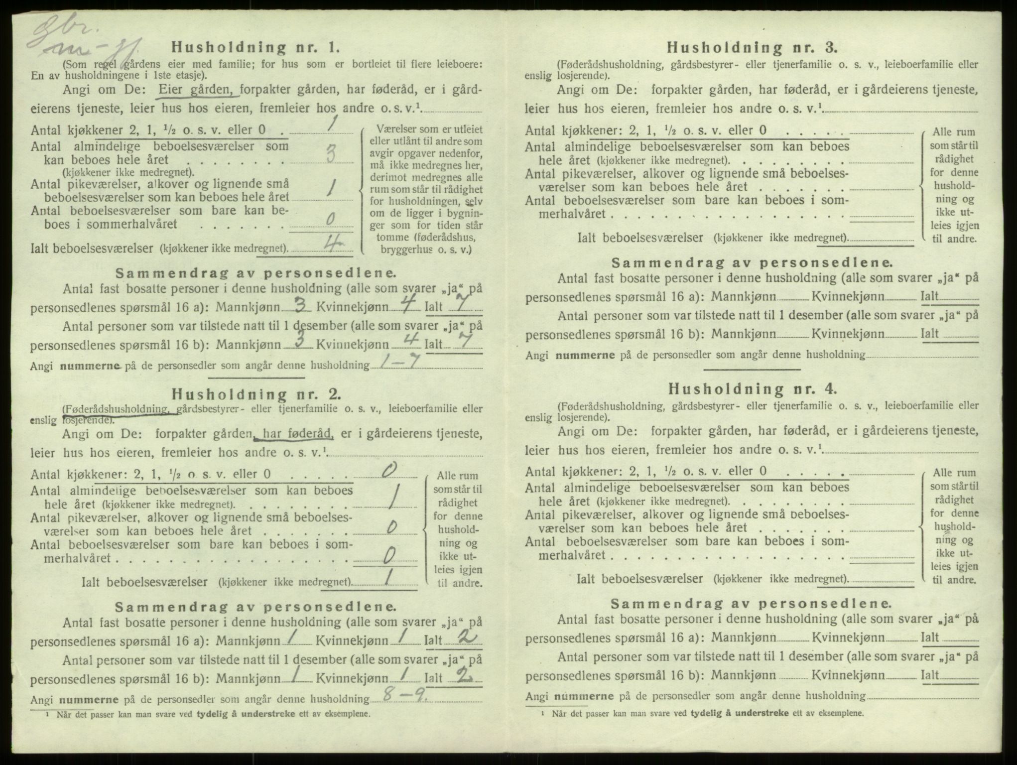 SAB, 1920 census for Davik, 1920, p. 139