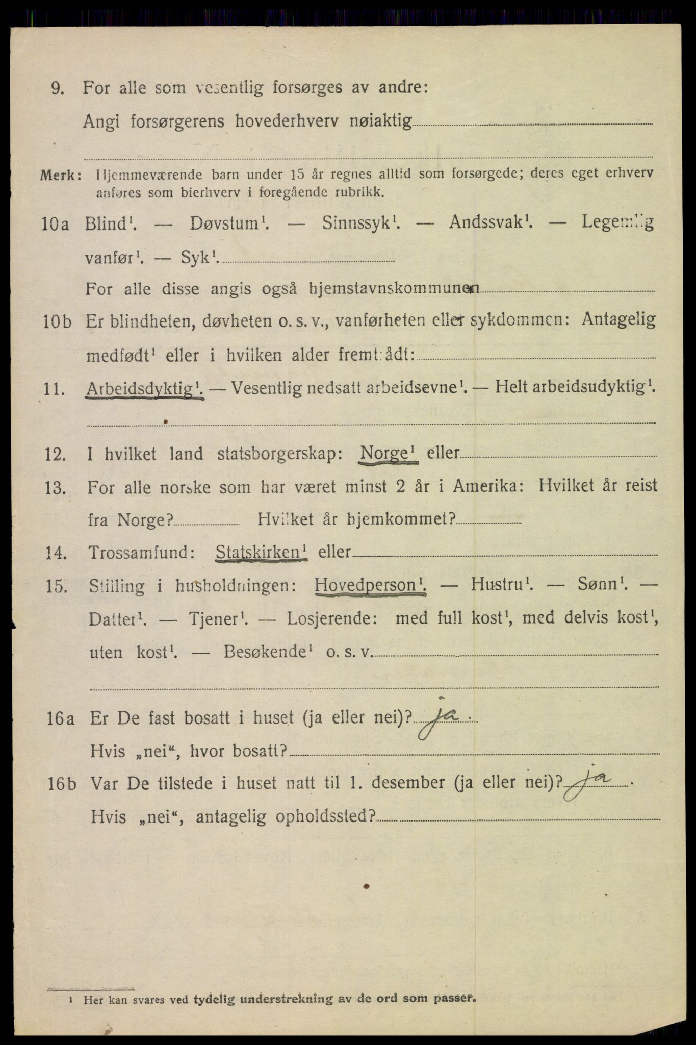 SAH, 1920 census for Ytre Rendal, 1920, p. 1068