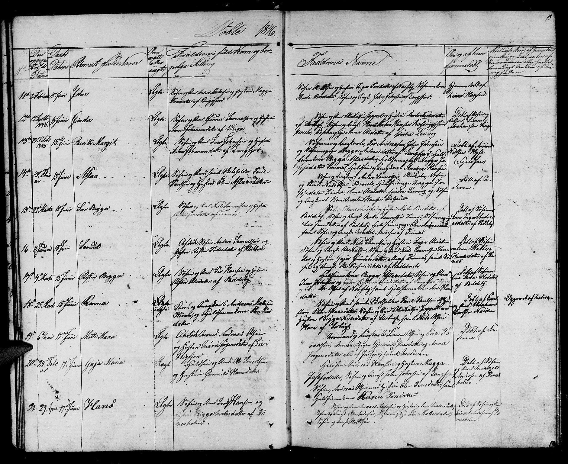 Vadsø sokneprestkontor, SATØ/S-1325/H/Hb/L0001klokker: Parish register (copy) no. 1, 1843-1853, p. 18