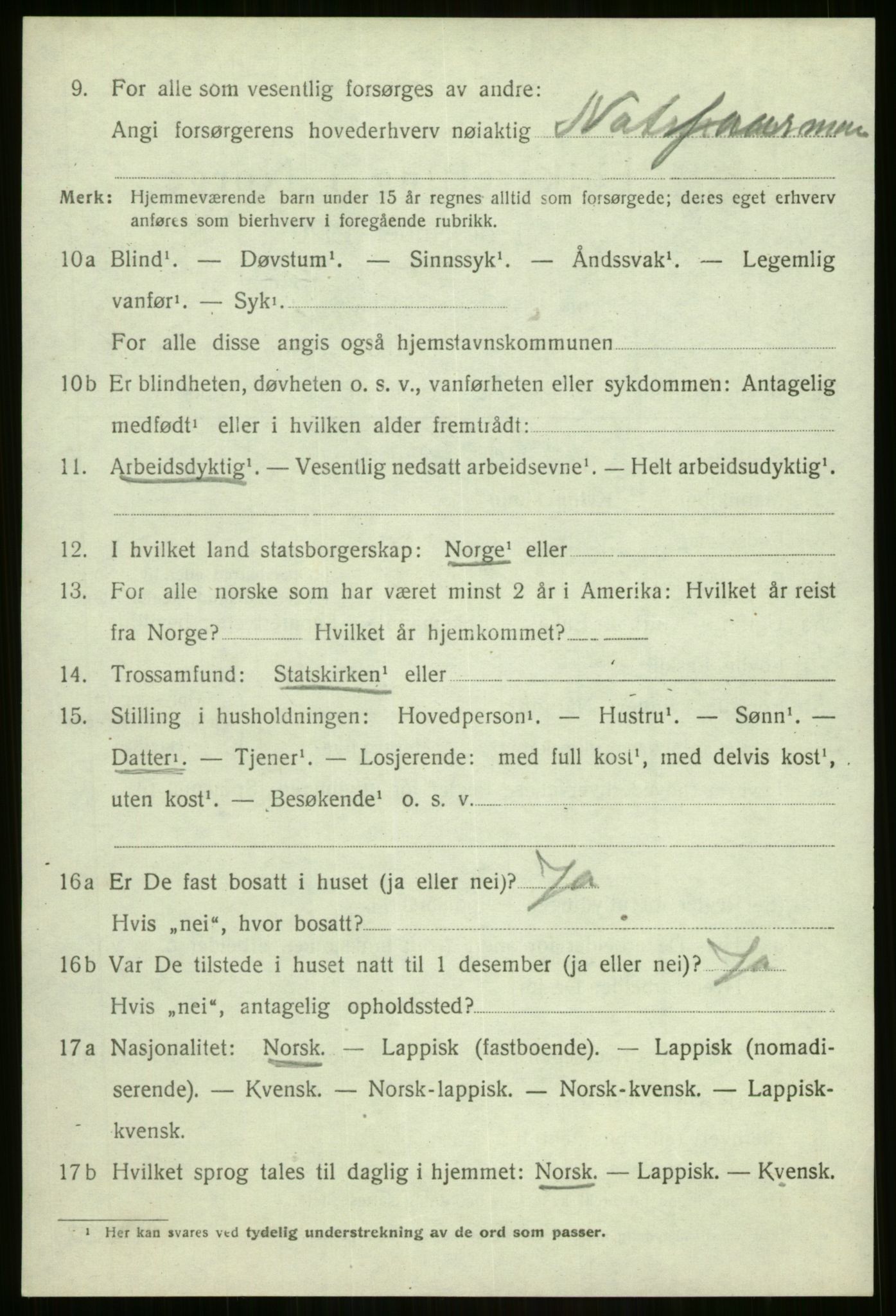 SATØ, 1920 census for Sørreisa, 1920, p. 5085