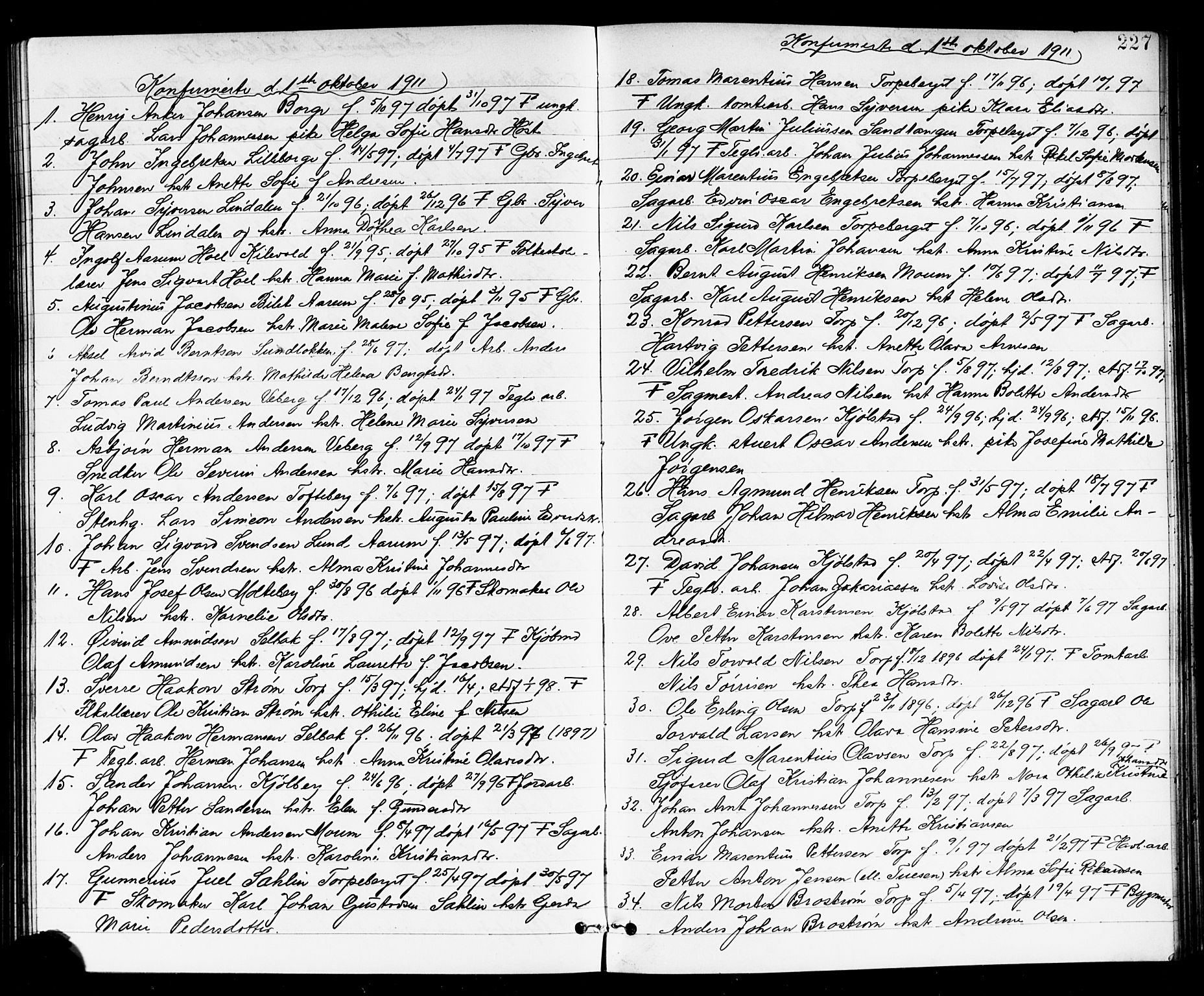 Borge prestekontor Kirkebøker, SAO/A-10903/G/Ga/L0002: Parish register (copy) no. I 2, 1875-1923, p. 227