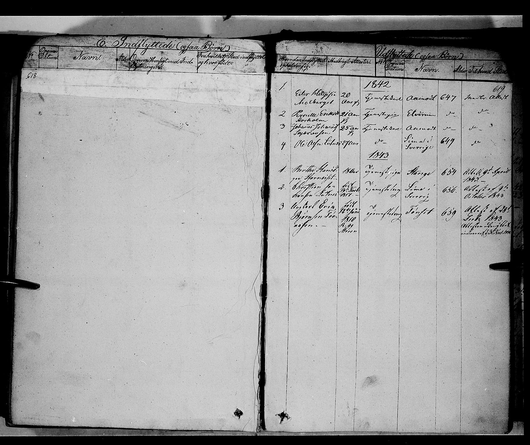 Trysil prestekontor, SAH/PREST-046/H/Ha/Haa/L0004: Parish register (official) no. 4 /1, 1842-1850, p. 618-619