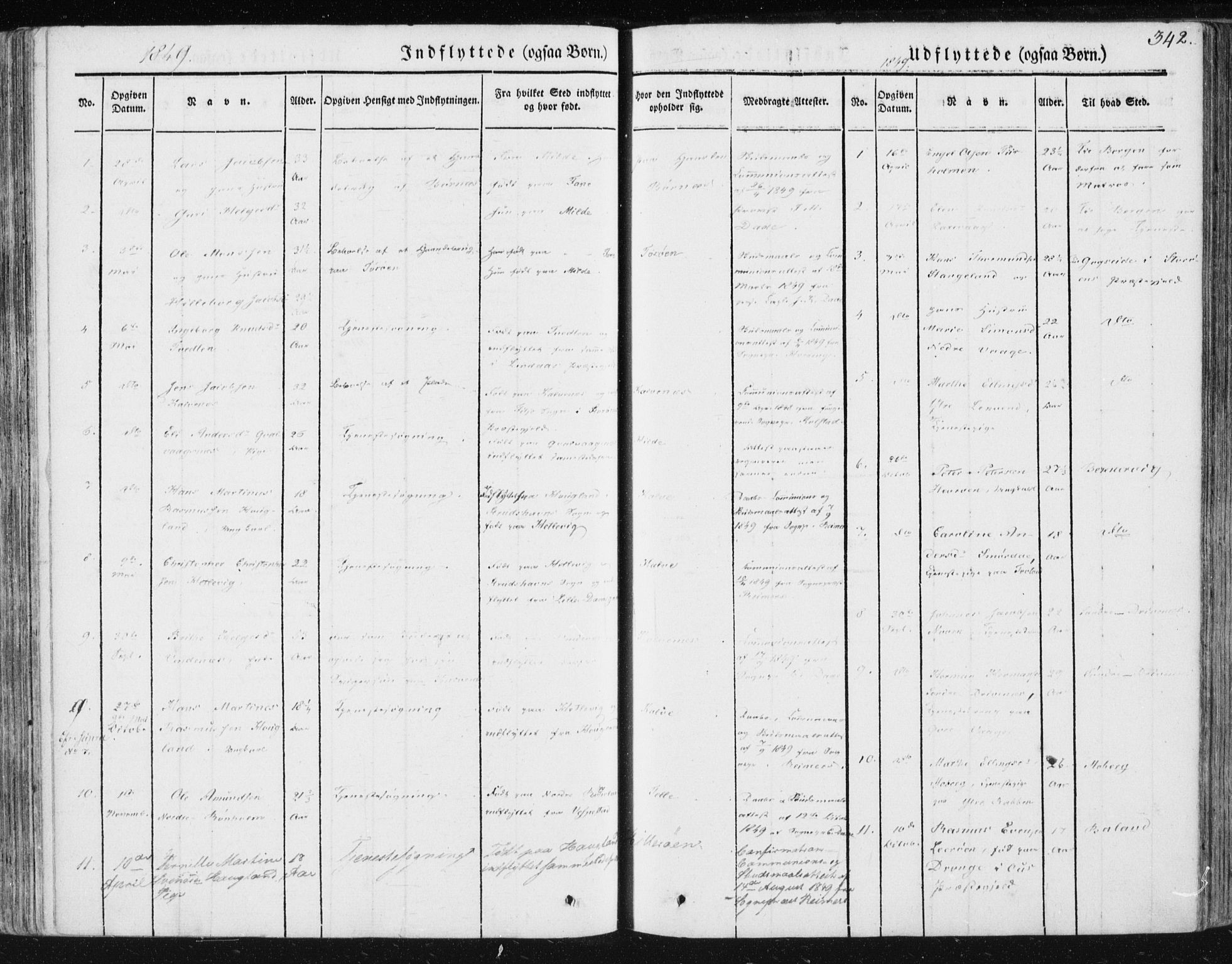 Sund sokneprestembete, SAB/A-99930: Parish register (official) no. A 13, 1835-1849, p. 342