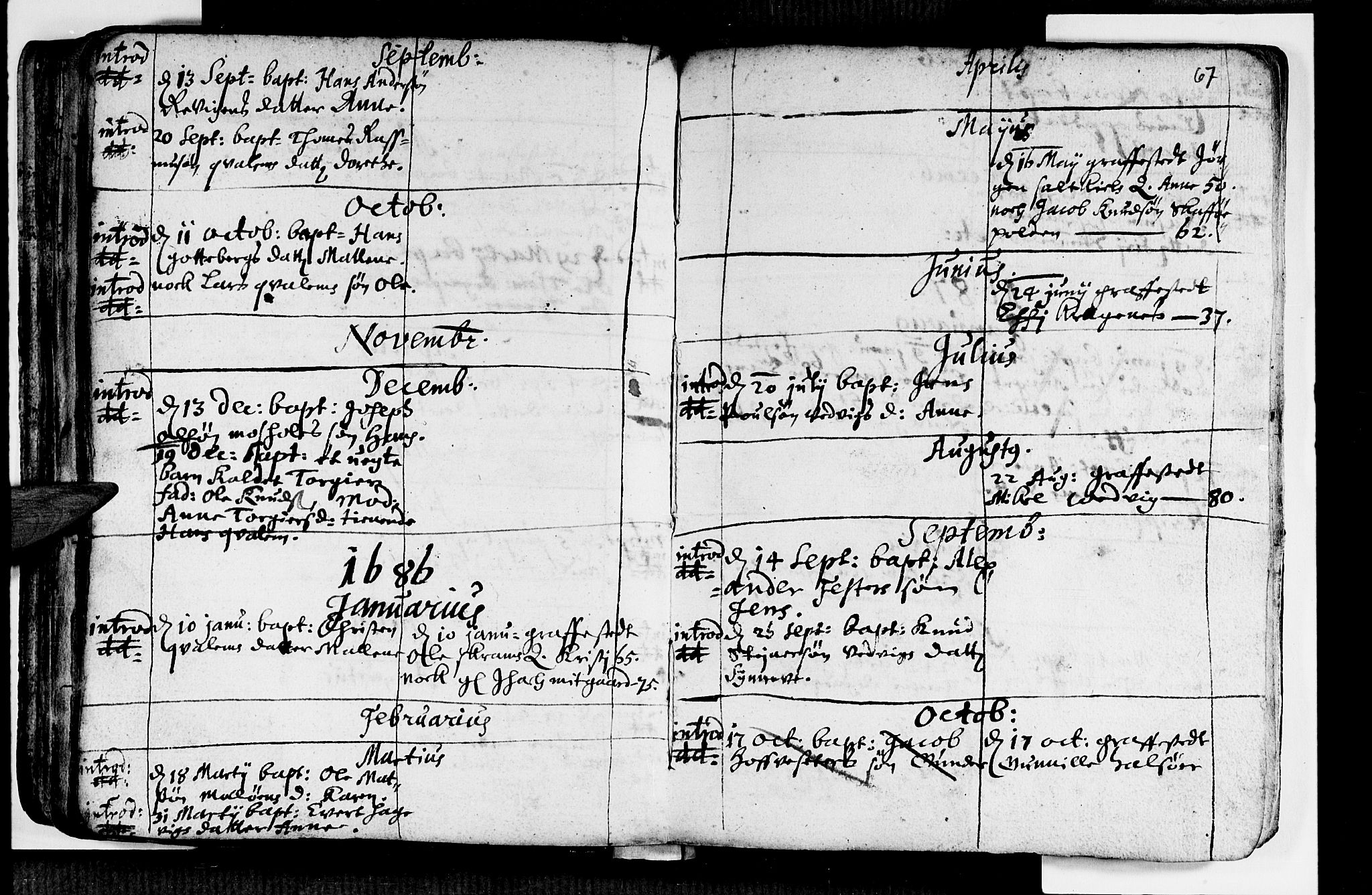 Selje sokneprestembete, AV/SAB-A-99938/H/Ha/Haa/Haaa: Parish register (official) no. A 1, 1668-1696, p. 67
