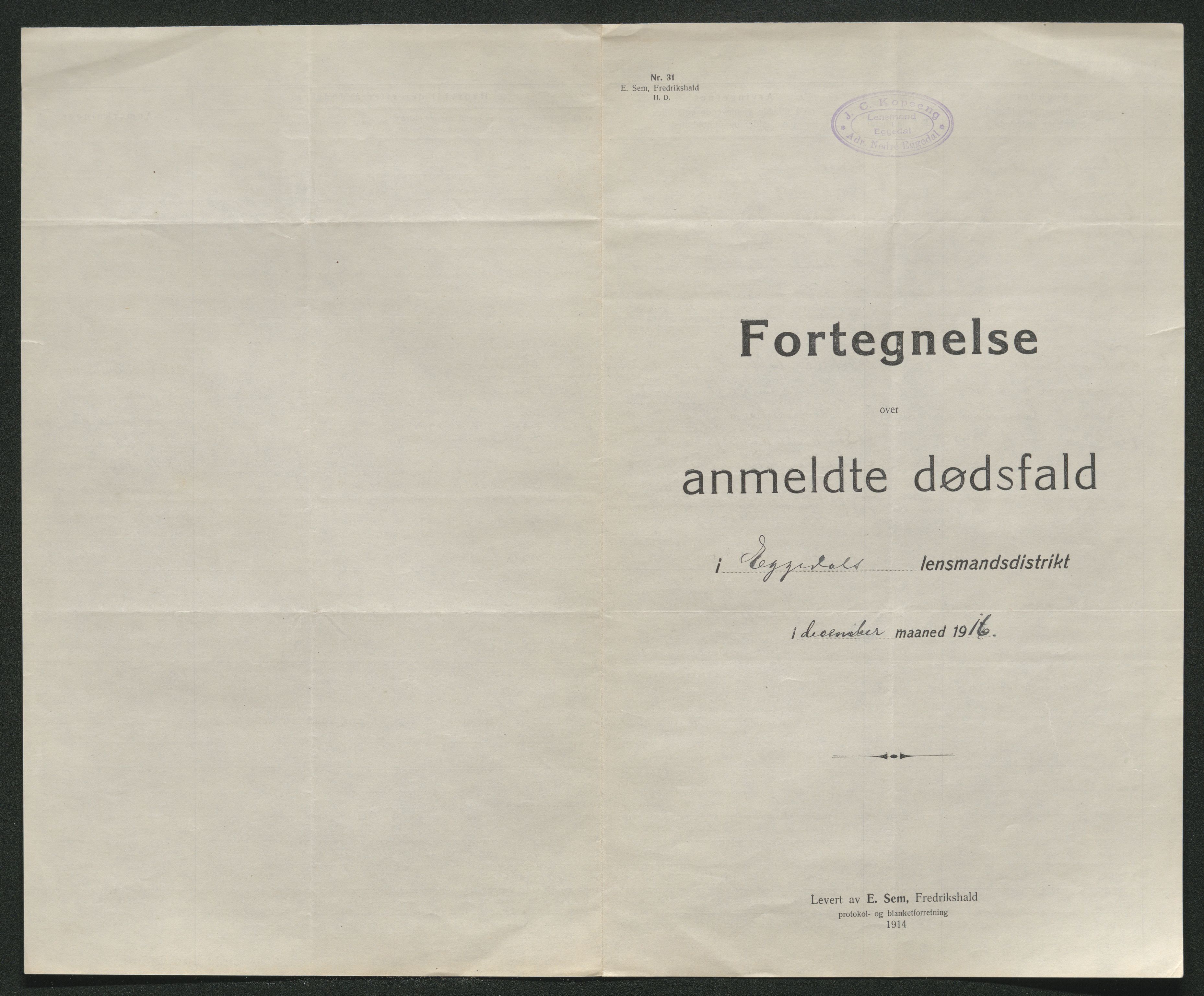 Eiker, Modum og Sigdal sorenskriveri, AV/SAKO-A-123/H/Ha/Hab/L0038: Dødsfallsmeldinger, 1916-1917, p. 331