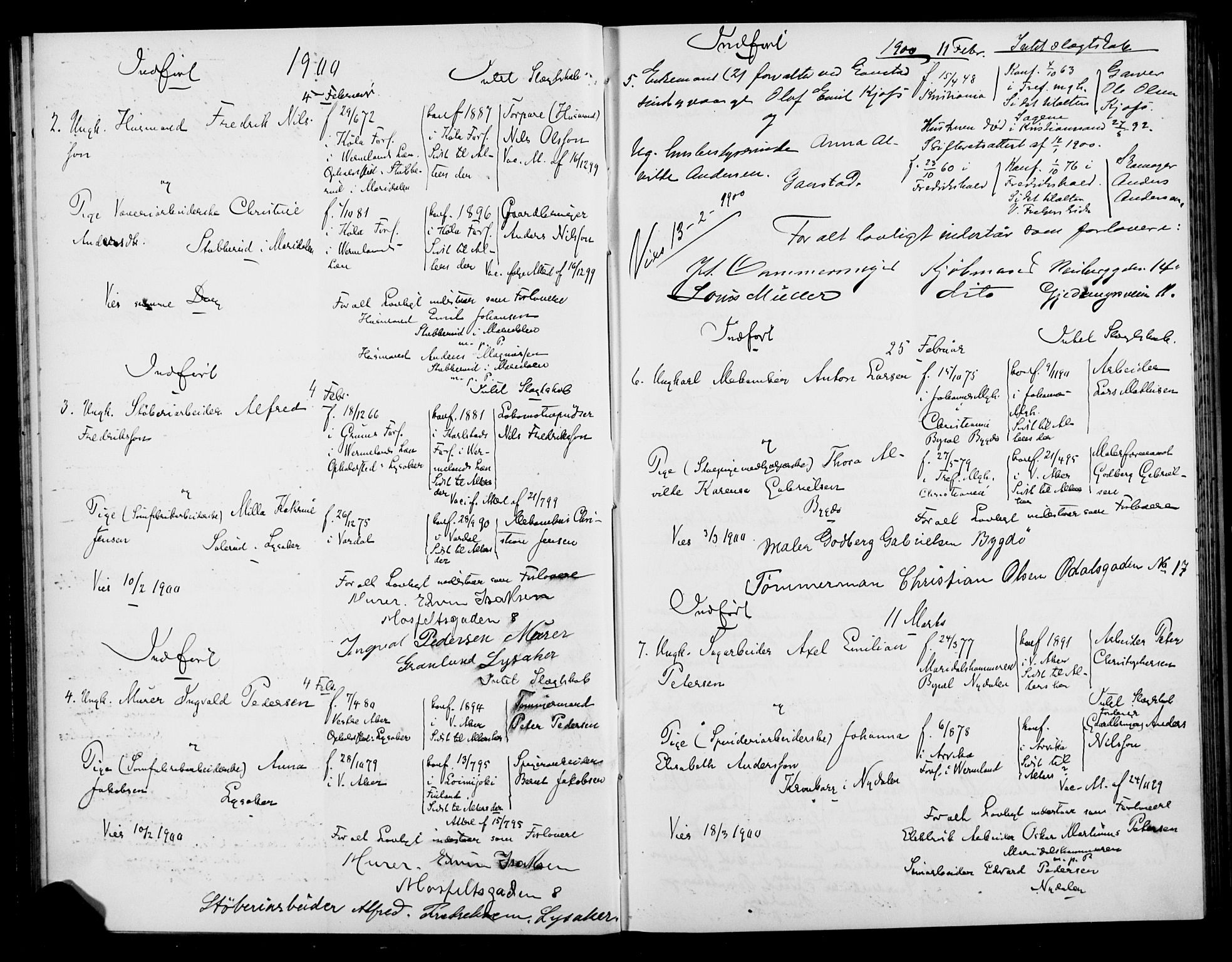 Vestre Aker prestekontor Kirkebøker, AV/SAO-A-10025/H/Ha/L0003: Banns register no. 3, 1898-1912