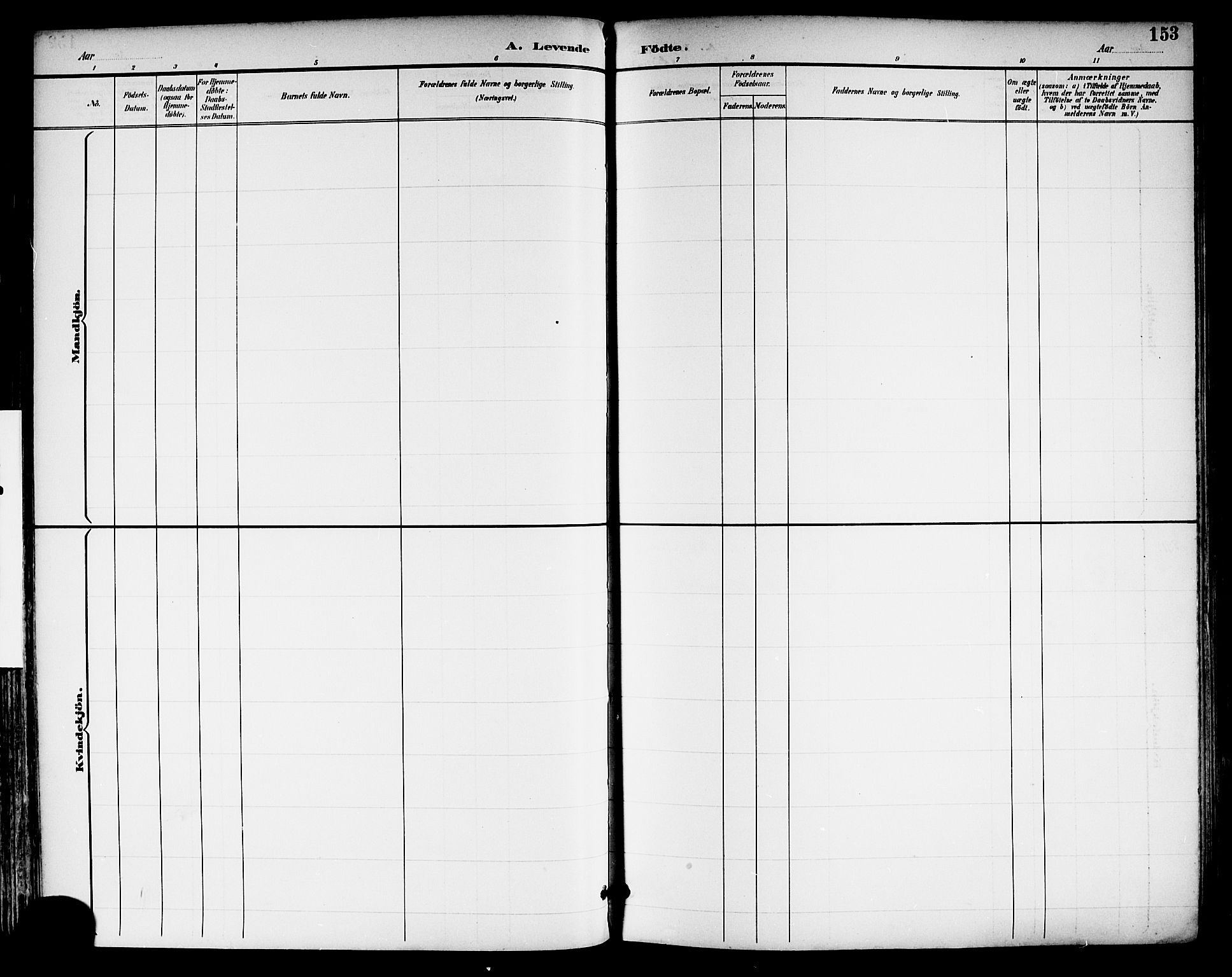 Tønsberg kirkebøker, SAKO/A-330/F/Fa/L0012: Parish register (official) no. I 12, 1891-1899, p. 153