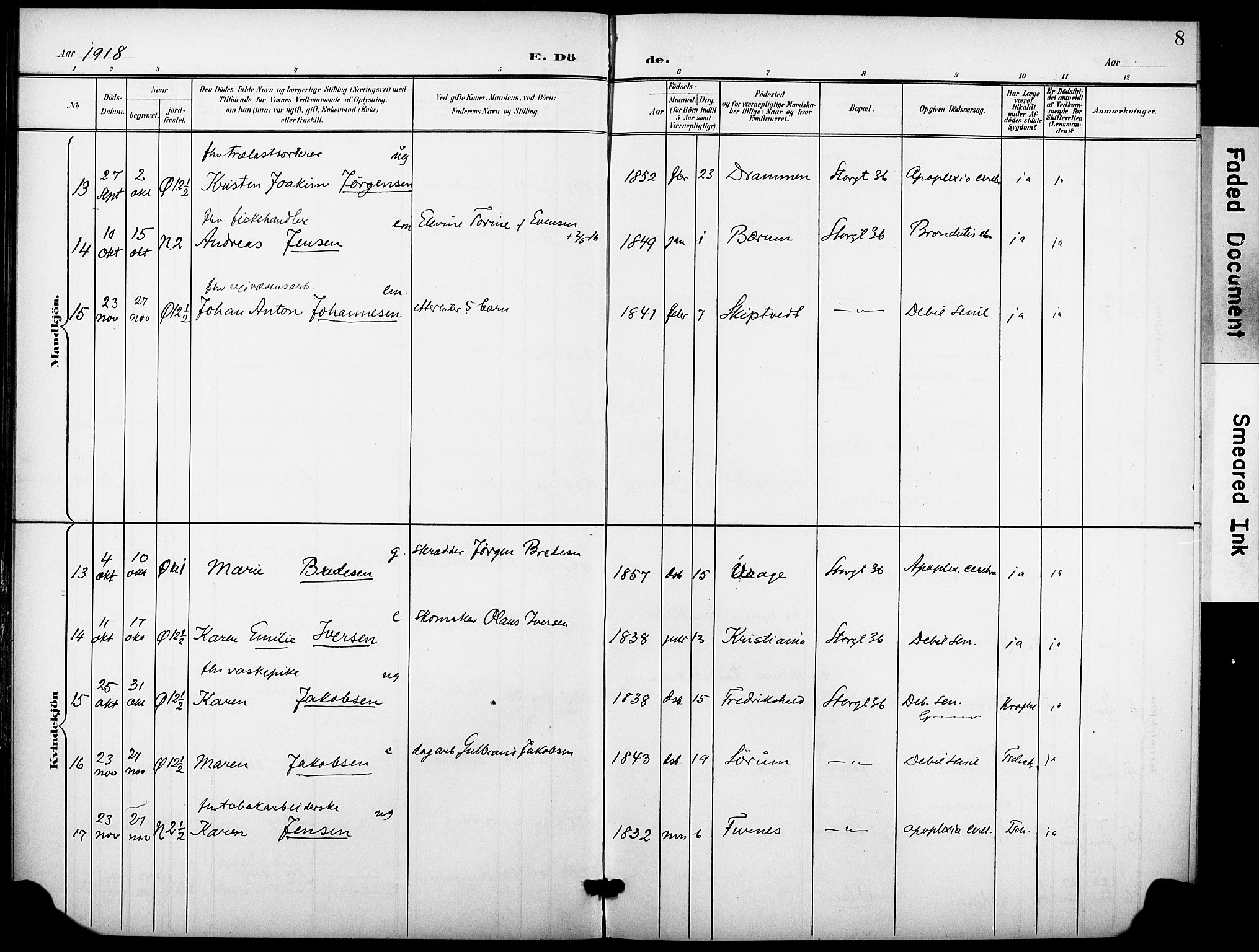 Krohgstøtten sykehusprest Kirkebøker, AV/SAO-A-10854/F/Fa/L0004: Parish register (official) no. 4, 1900-1935, p. 8