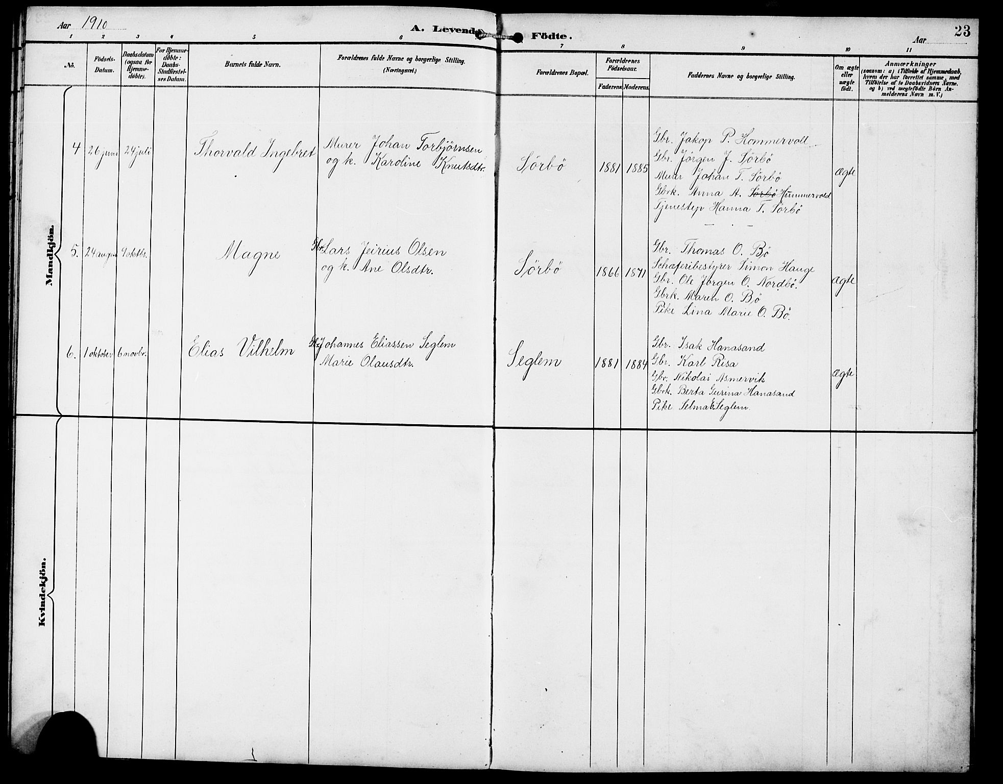 Rennesøy sokneprestkontor, AV/SAST-A -101827/H/Ha/Hab/L0012: Parish register (copy) no. B 11, 1894-1924, p. 23