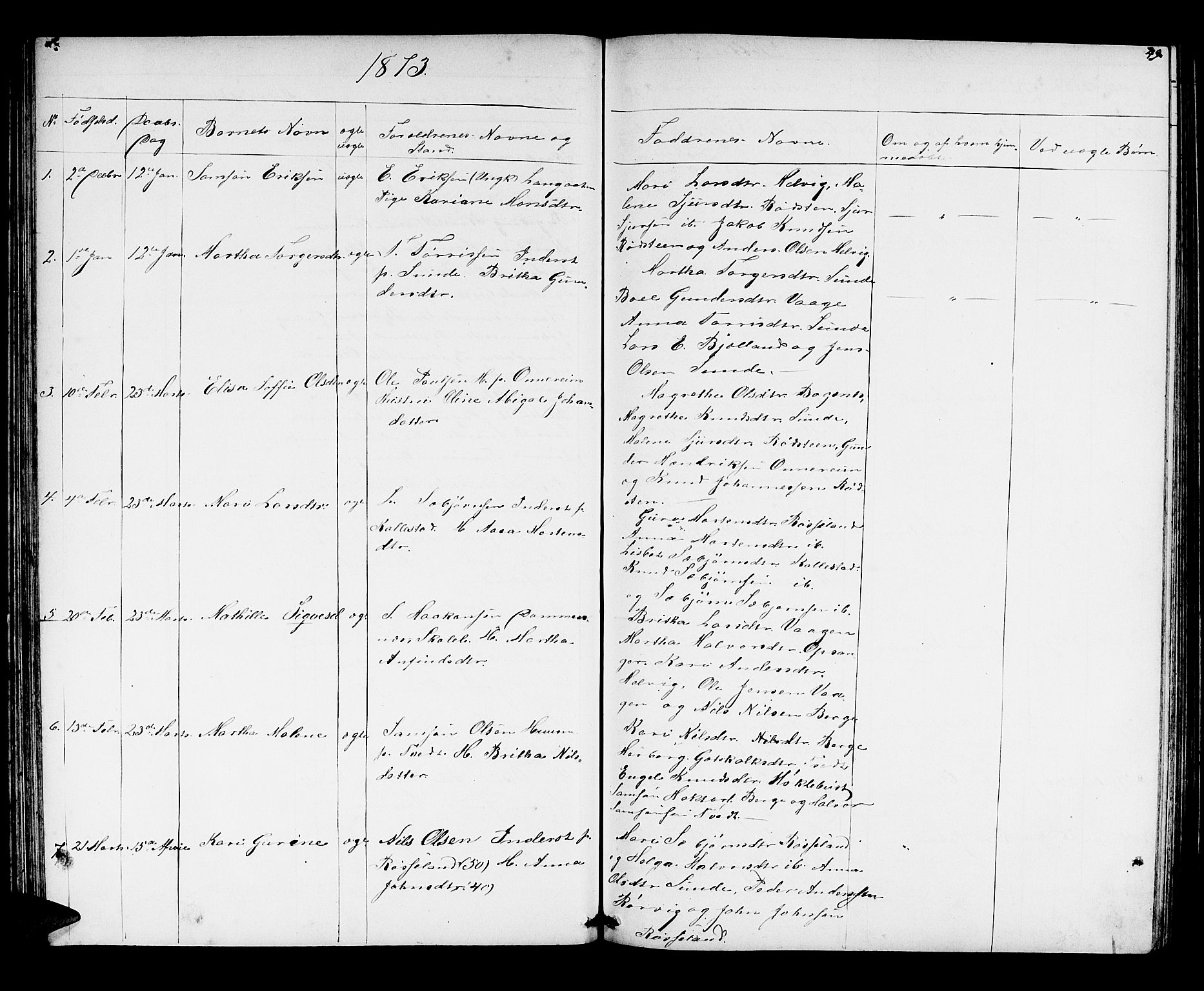 Husnes Sokneprestembete, AV/SAB-A-75901/H/Hab: Parish register (copy) no. A 1, 1856-1880, p. 49