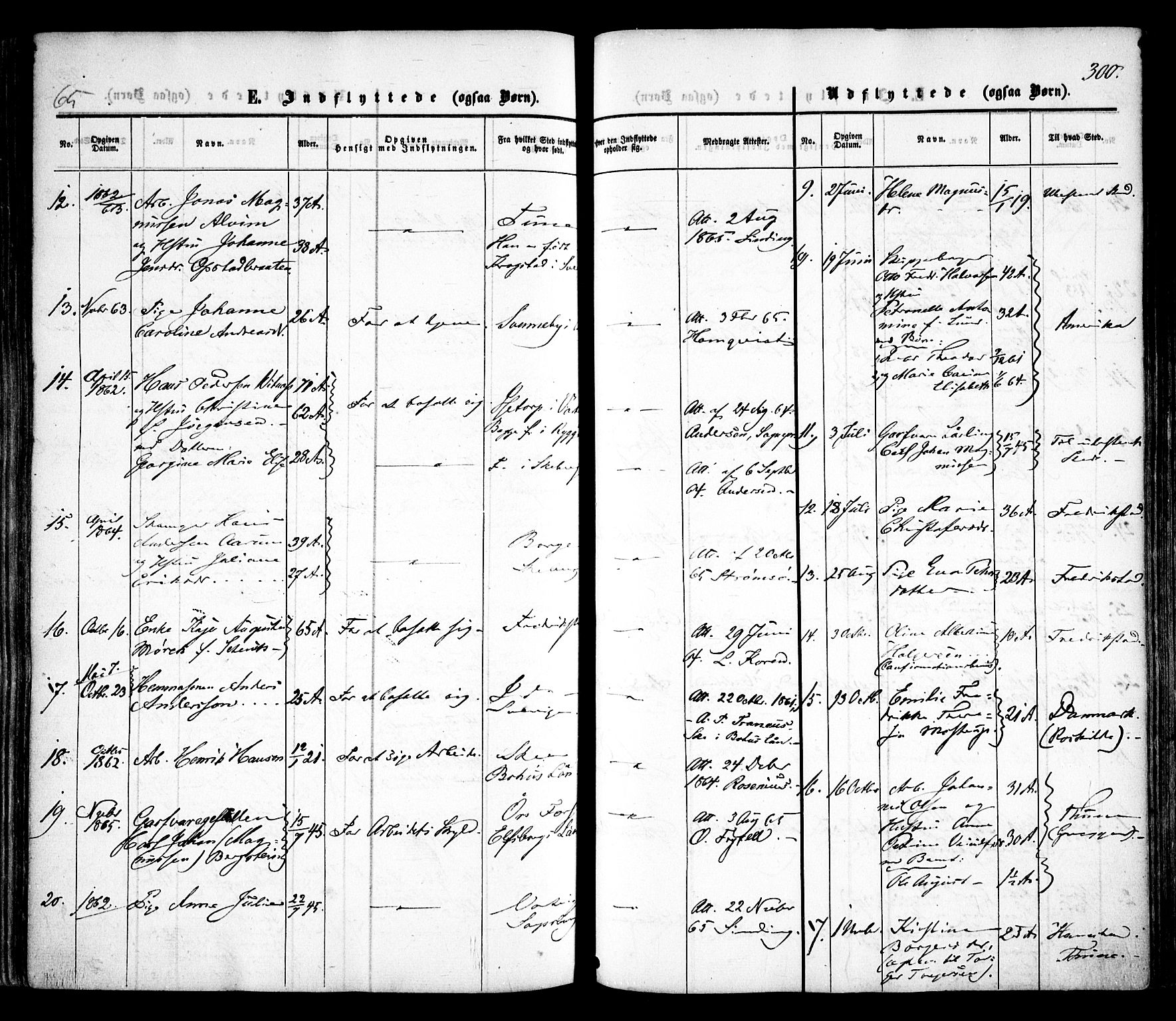 Sarpsborg prestekontor Kirkebøker, AV/SAO-A-2006/F/Fa/L0001: Parish register (official) no. 1, 1859-1868, p. 300