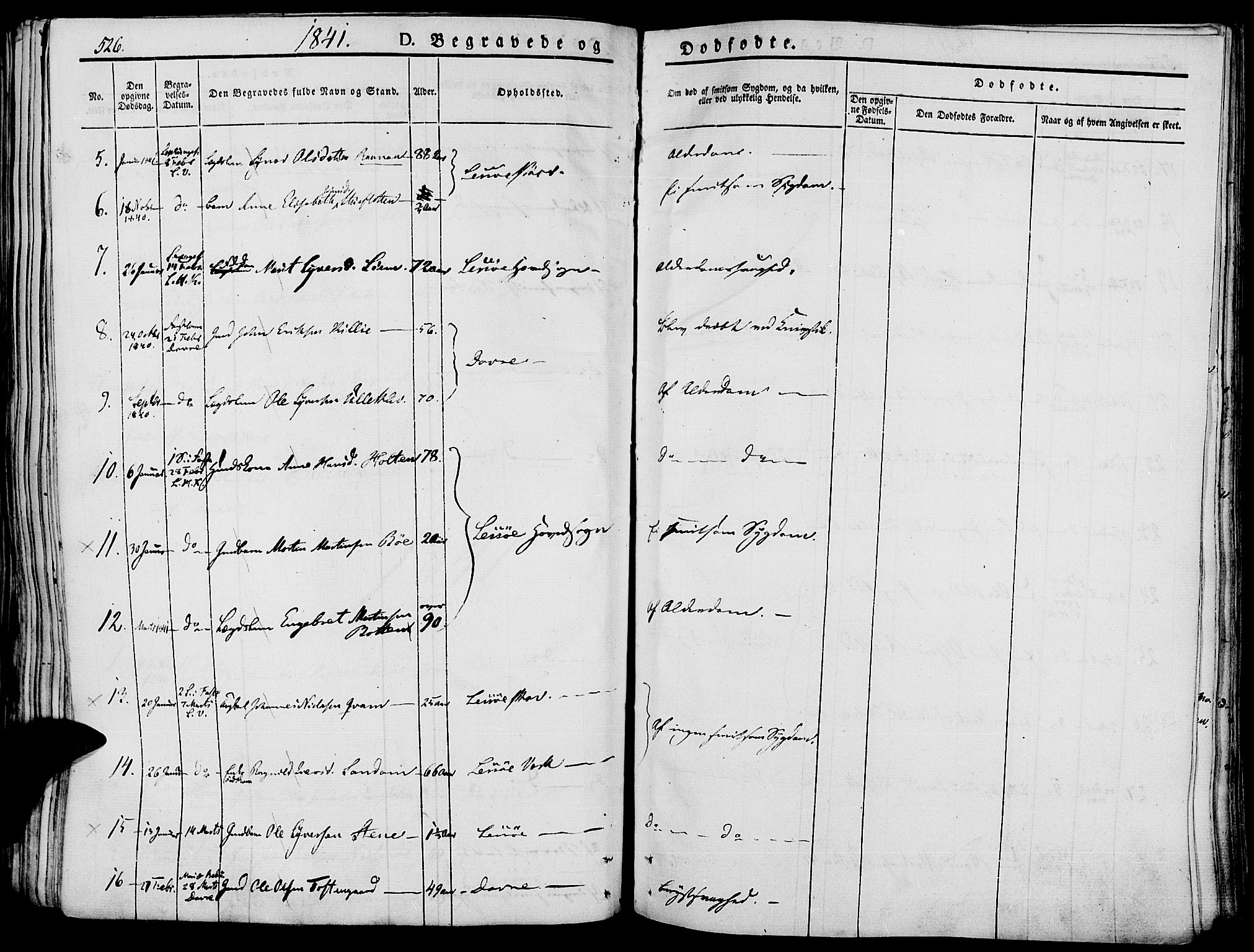 Lesja prestekontor, SAH/PREST-068/H/Ha/Haa/L0005: Parish register (official) no. 5, 1830-1842, p. 526