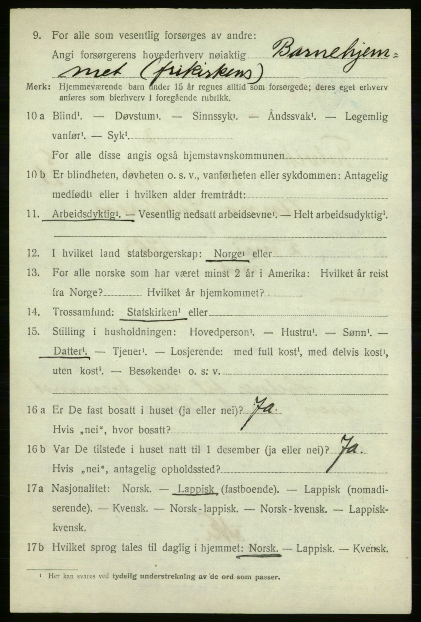 SATØ, 1920 census for Talvik, 1920, p. 5337
