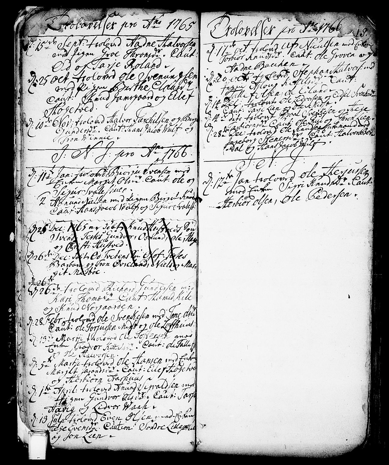 Vinje kirkebøker, SAKO/A-312/F/Fa/L0001: Parish register (official) no. I 1, 1717-1766, p. 18