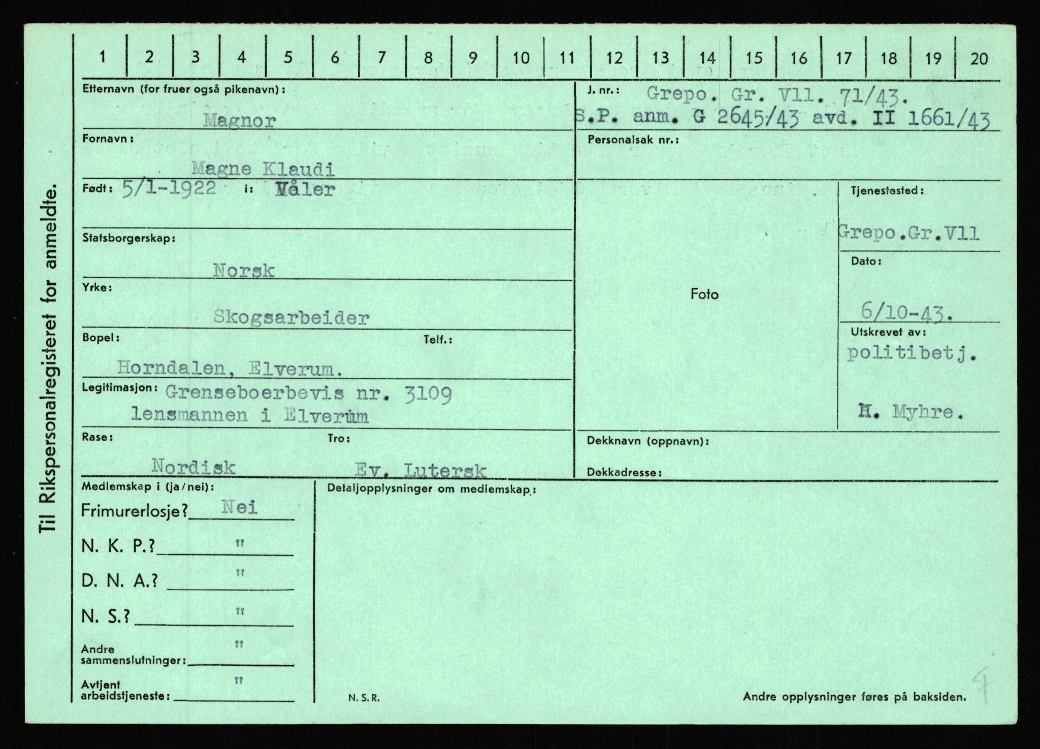 Statspolitiet - Hovedkontoret / Osloavdelingen, AV/RA-S-1329/C/Ca/L0010: Lind - Moksnes, 1943-1945, p. 2476