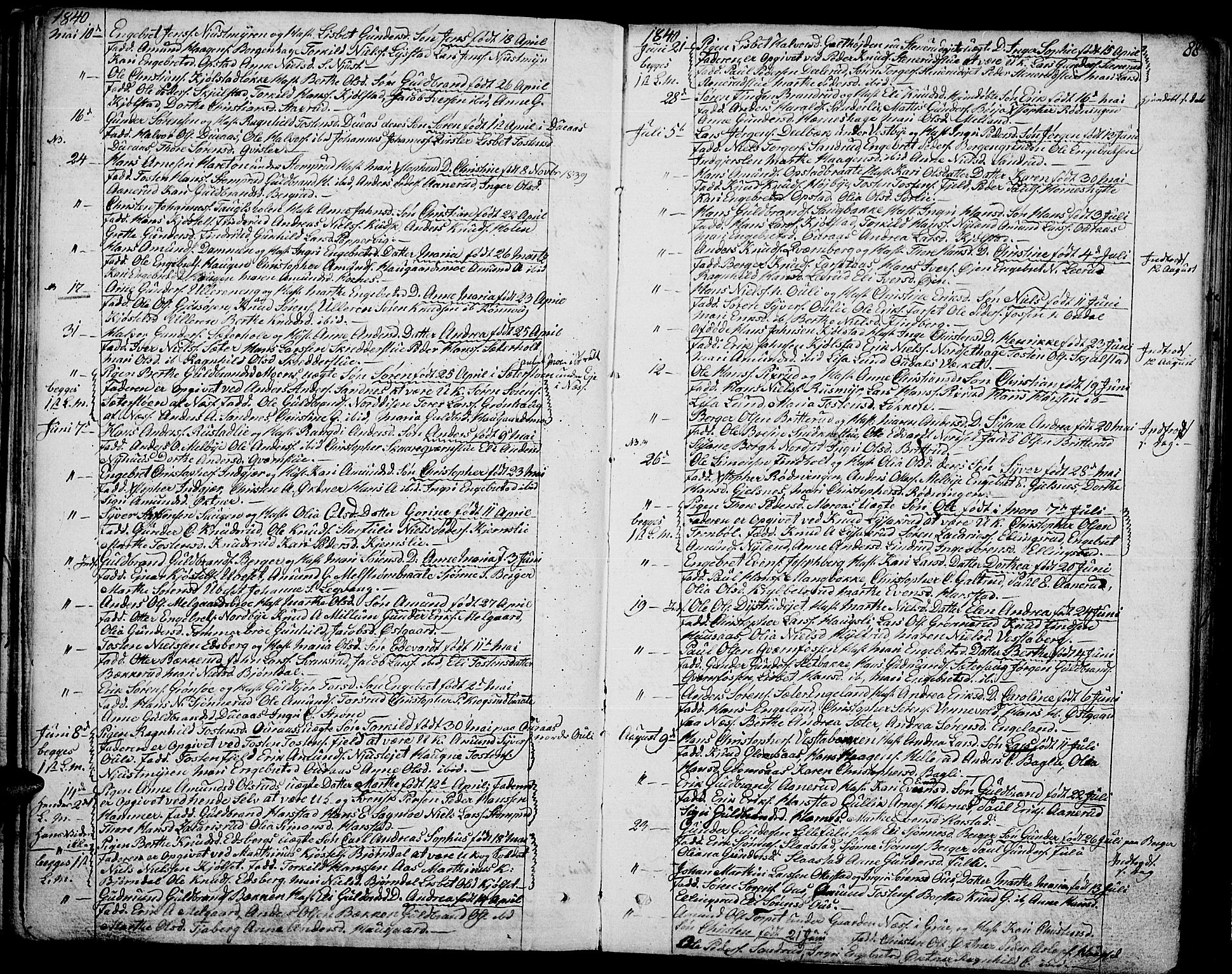 Strøm-Odalen prestekontor, AV/SAH-PREST-028/H/Ha/Haa/L0005: Parish register (official) no. 5, 1811-1850, p. 88