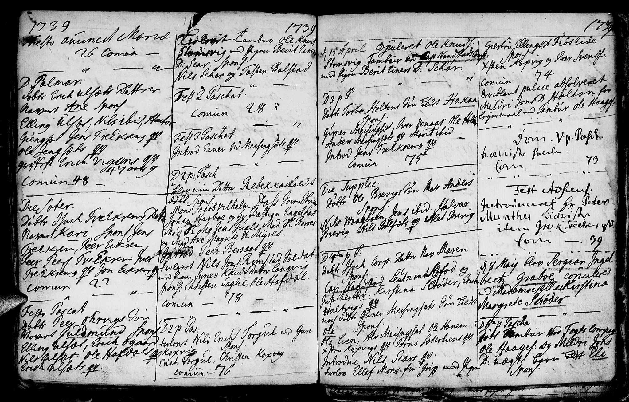 Ministerialprotokoller, klokkerbøker og fødselsregistre - Møre og Romsdal, SAT/A-1454/586/L0978: Parish register (official) no. 586A04, 1732-1751