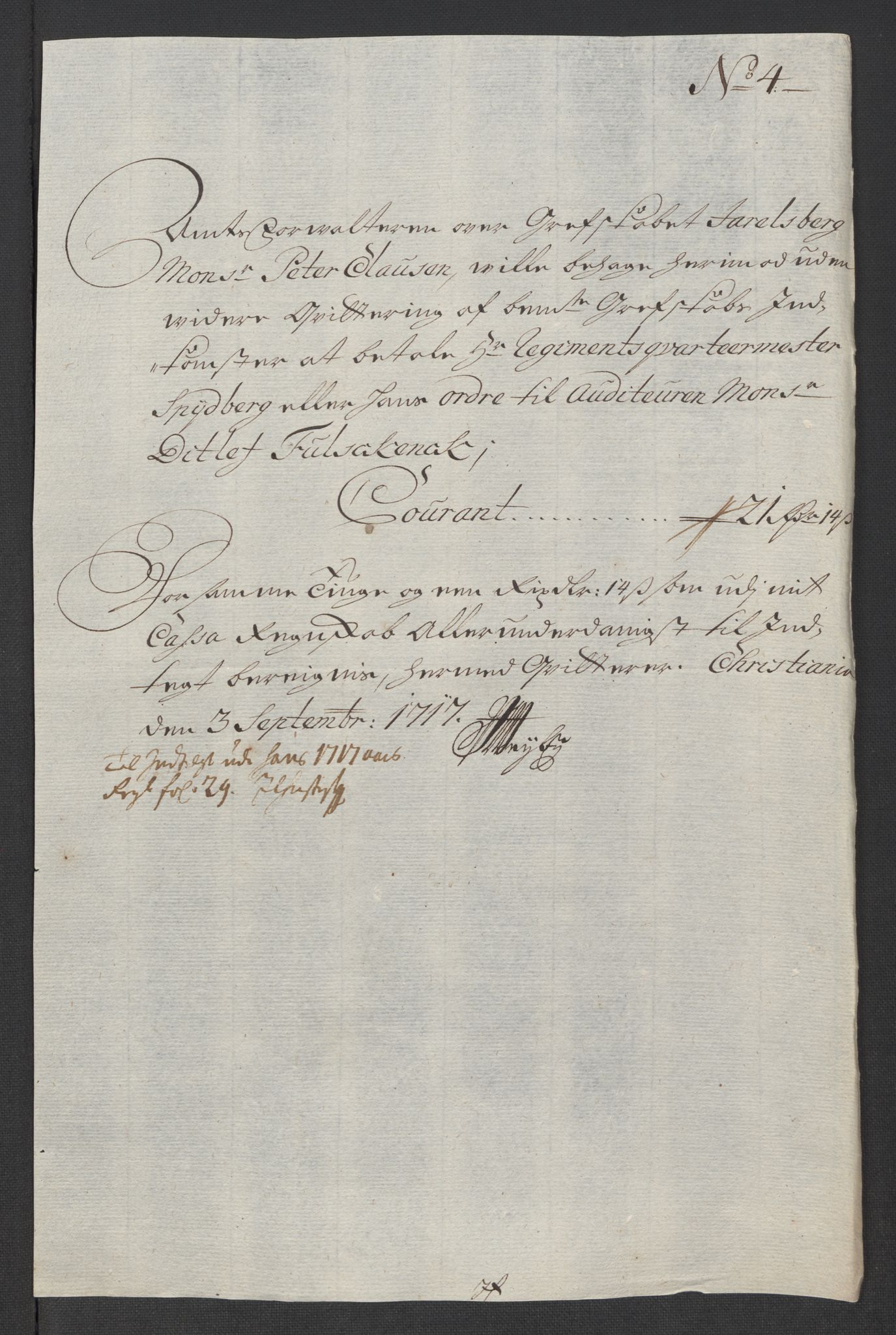 Rentekammeret inntil 1814, Reviderte regnskaper, Fogderegnskap, AV/RA-EA-4092/R32/L1881: Fogderegnskap Jarlsberg grevskap, 1717, p. 246