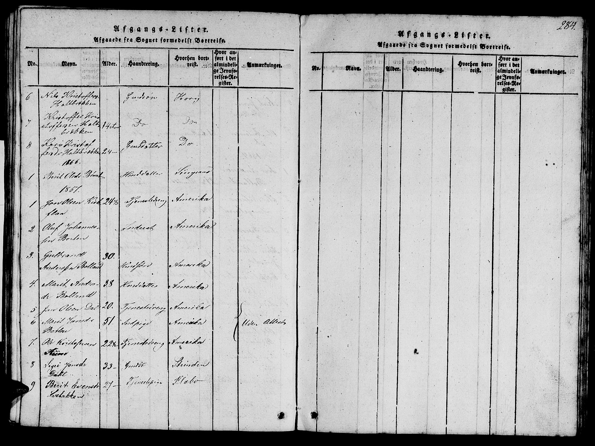 Ministerialprotokoller, klokkerbøker og fødselsregistre - Sør-Trøndelag, SAT/A-1456/693/L1121: Parish register (copy) no. 693C02, 1816-1869, p. 284