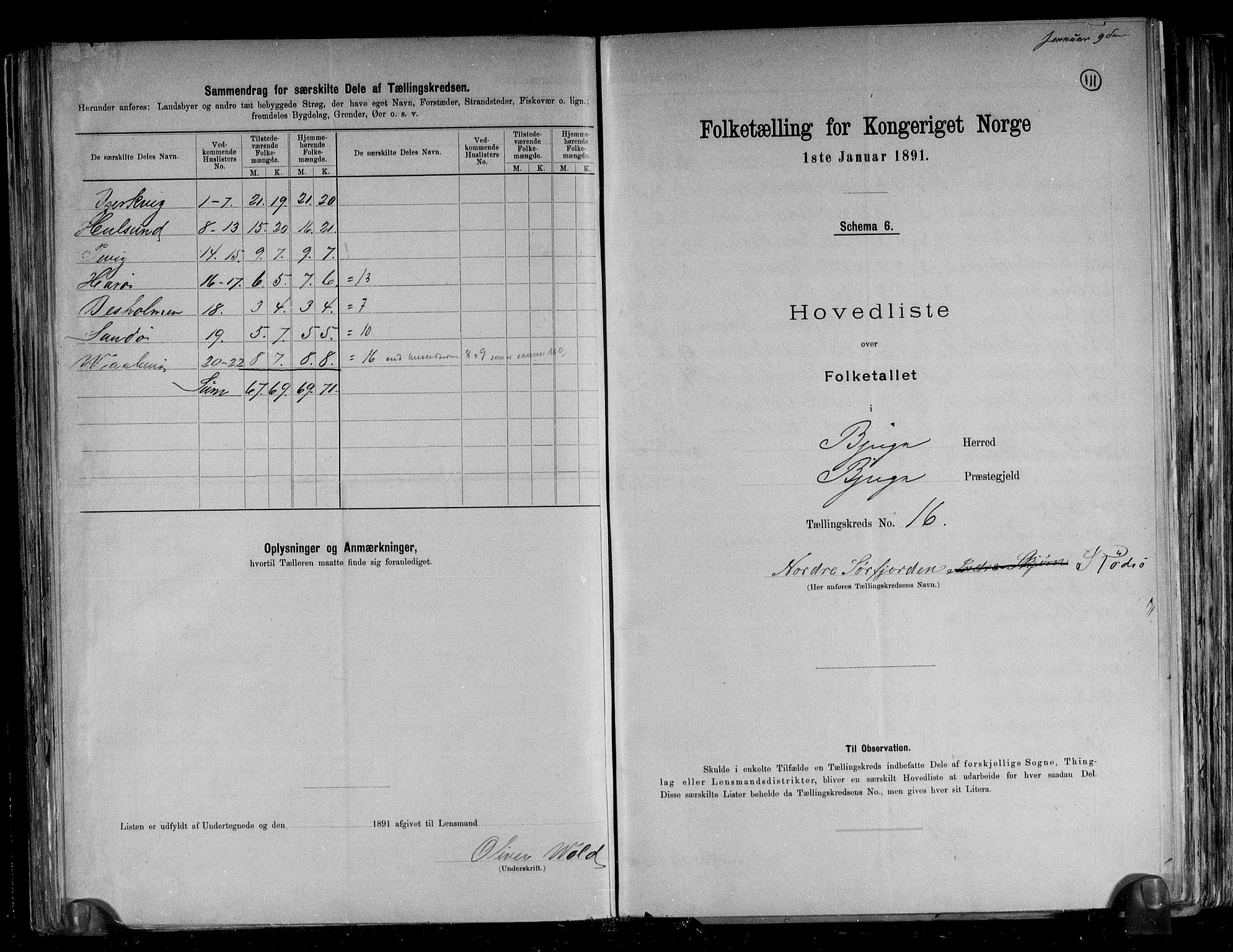 RA, 1891 census for 1627 Bjugn, 1891, p. 38