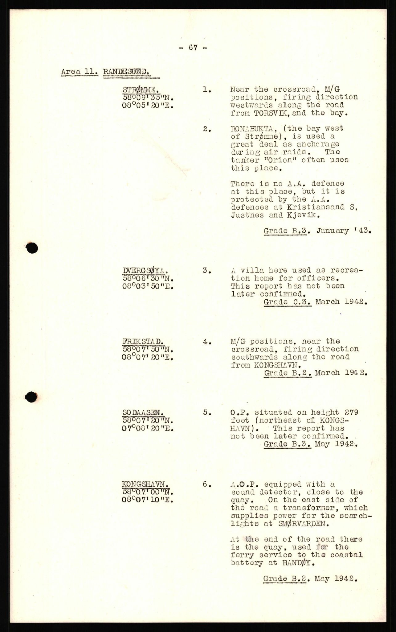 Forsvaret, Forsvarets overkommando II, AV/RA-RAFA-3915/D/Dd/L0023: Vest-Agder, 1942-1943, p. 99