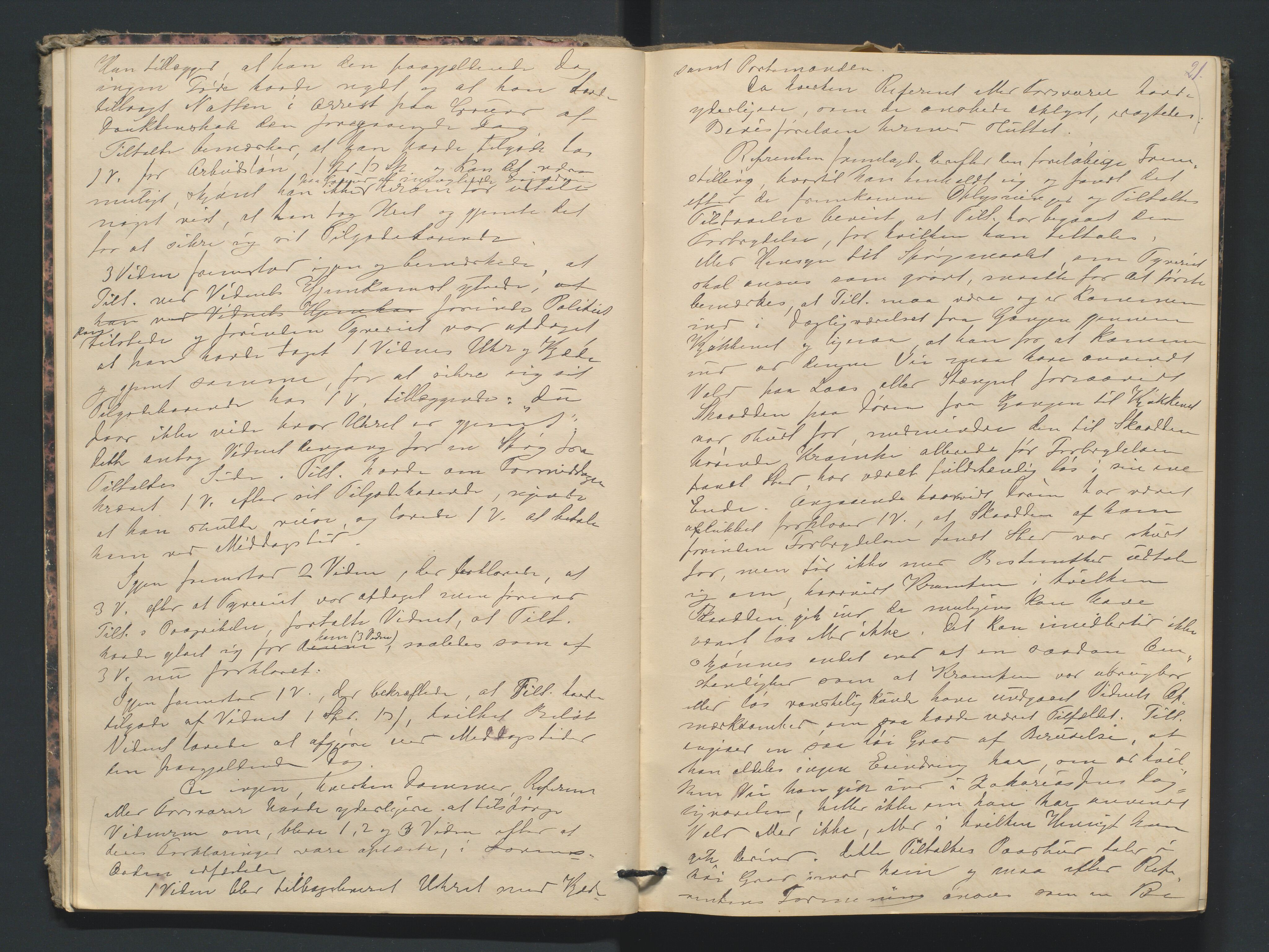 Risør byfogd, AV/SAK-1222-0005/F/Fa/L0004: Justisprotokoll nr. 4, 1877-1880, p. 20b-21a