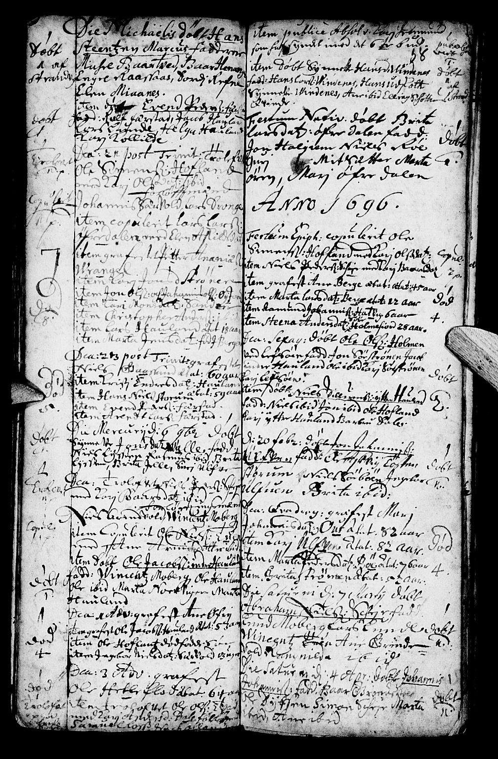 Os sokneprestembete, SAB/A-99929: Parish register (official) no. A 1, 1669-1722, p. 58