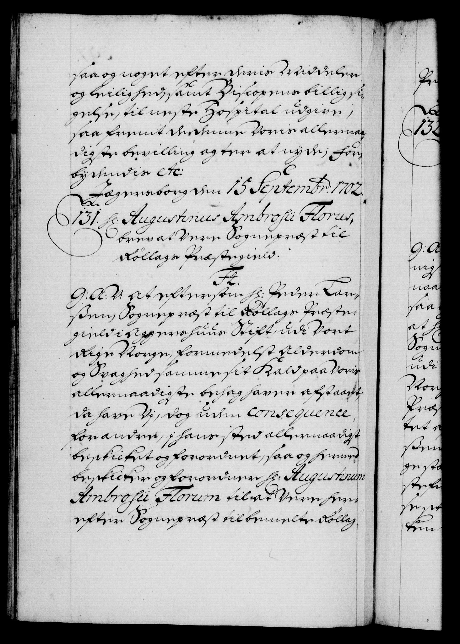 Danske Kanselli 1572-1799, AV/RA-EA-3023/F/Fc/Fca/Fcaa/L0018: Norske registre, 1699-1703, p. 397b