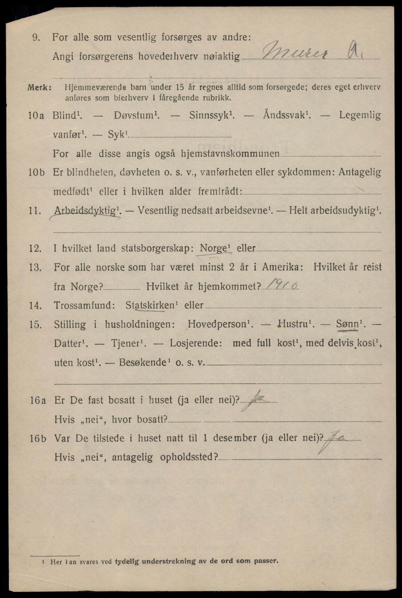 SAT, 1920 census for Trondheim, 1920, p. 96255