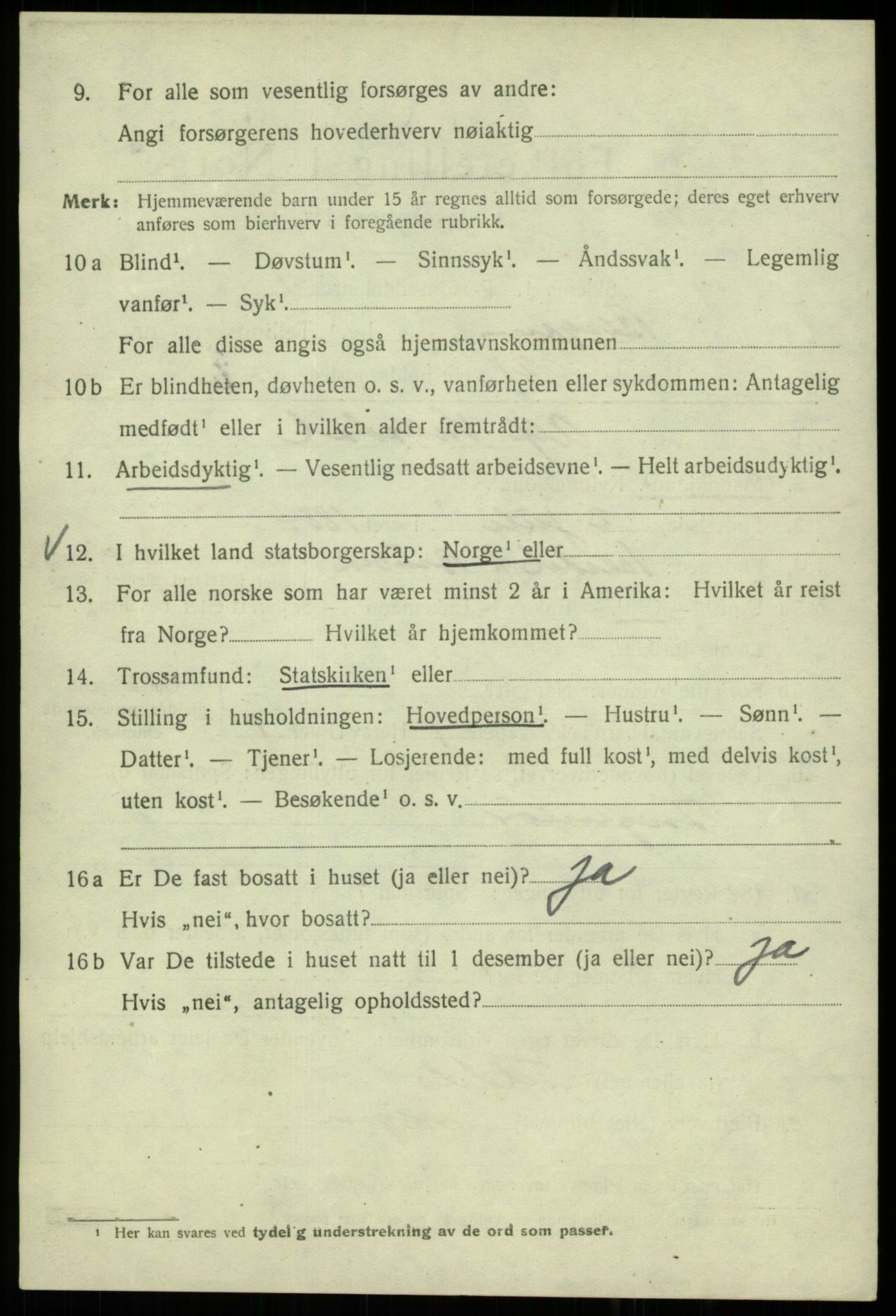 SAB, 1920 census for Bergen, 1920, p. 65337