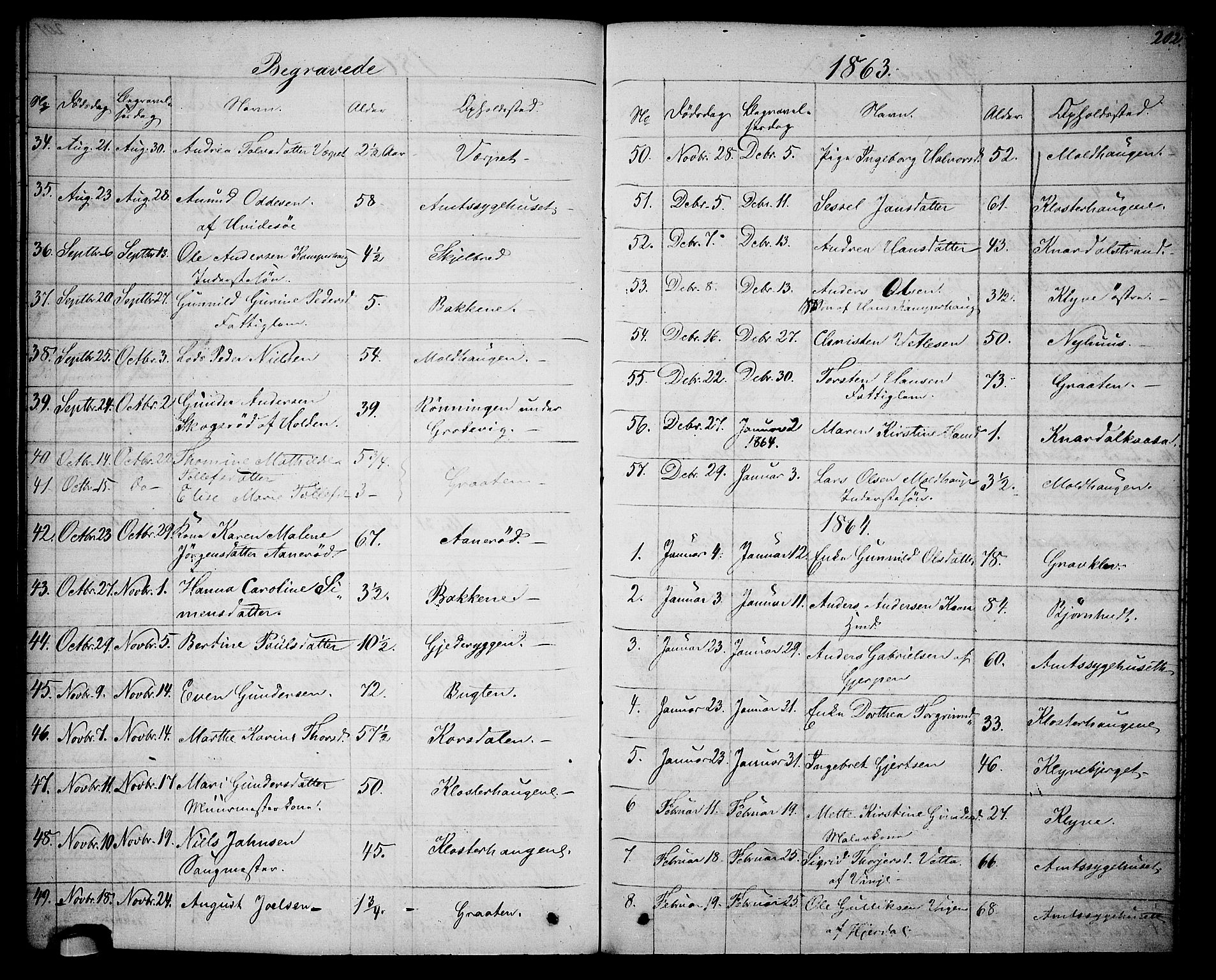 Solum kirkebøker, SAKO/A-306/G/Ga/L0004: Parish register (copy) no. I 4, 1859-1876, p. 202