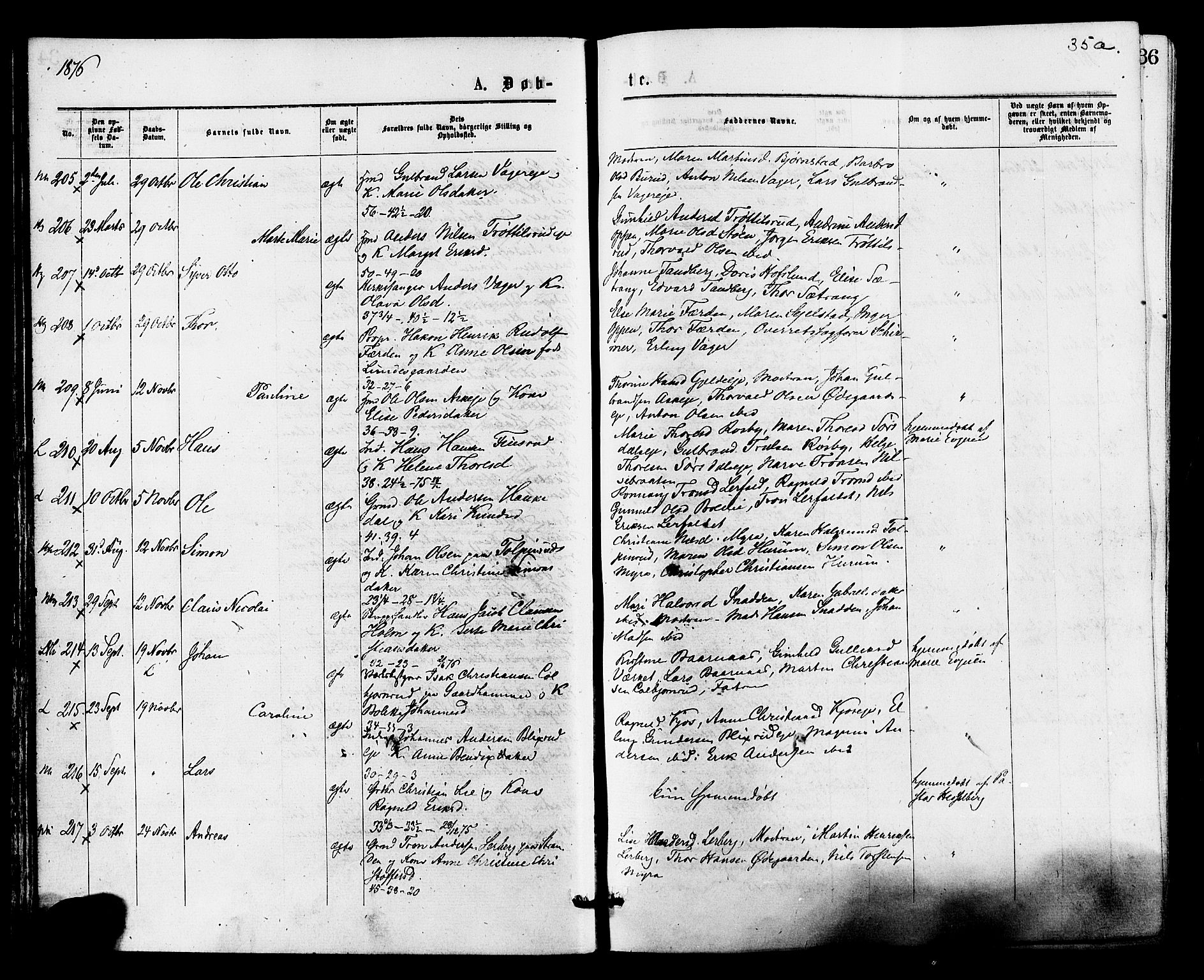 Norderhov kirkebøker, AV/SAKO-A-237/F/Fa/L0015: Parish register (official) no. 15, 1875-1884, p. 35