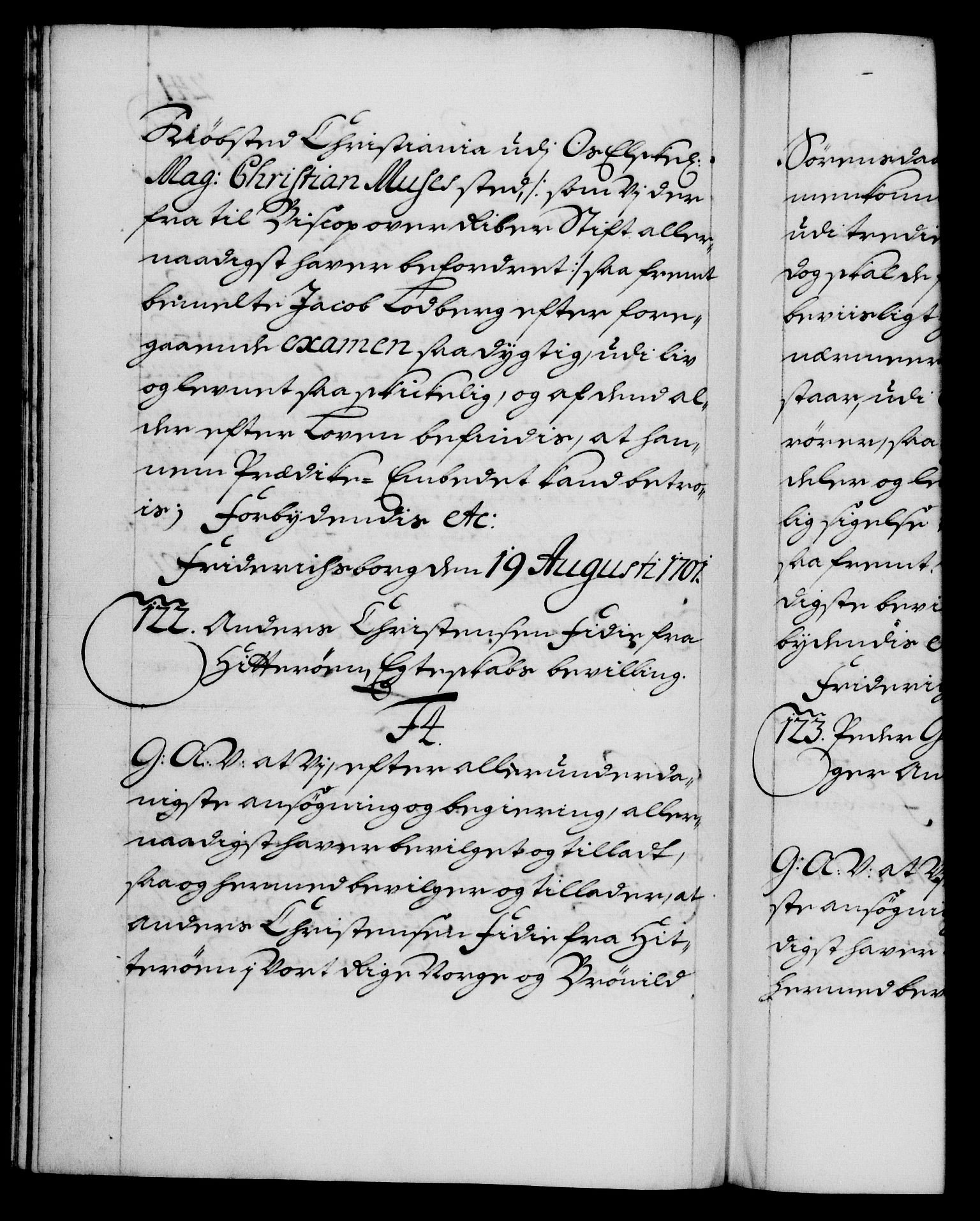 Danske Kanselli 1572-1799, AV/RA-EA-3023/F/Fc/Fca/Fcaa/L0018: Norske registre, 1699-1703, p. 241b