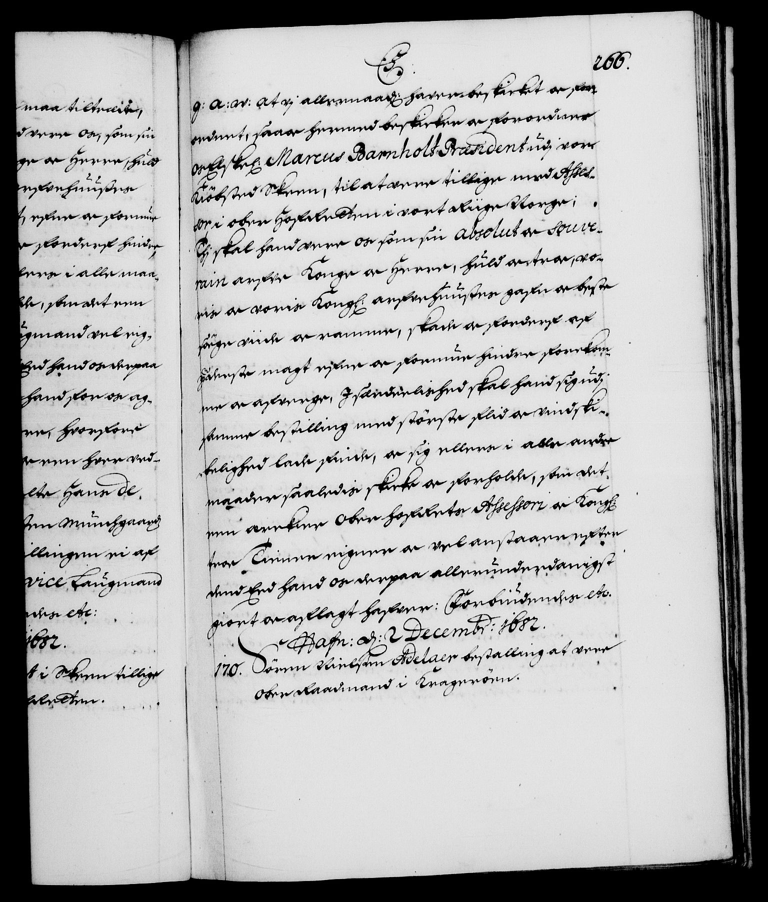 Danske Kanselli 1572-1799, AV/RA-EA-3023/F/Fc/Fca/Fcaa/L0013: Norske registre (mikrofilm), 1681-1684, p. 266a